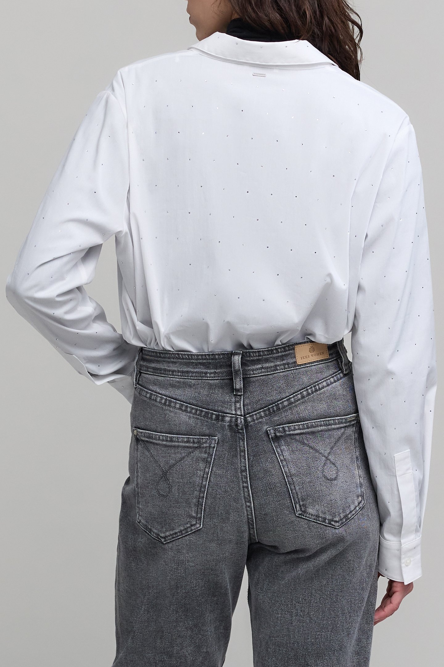 ALL-OVER WHITE RHINESTONE SHIRT 2