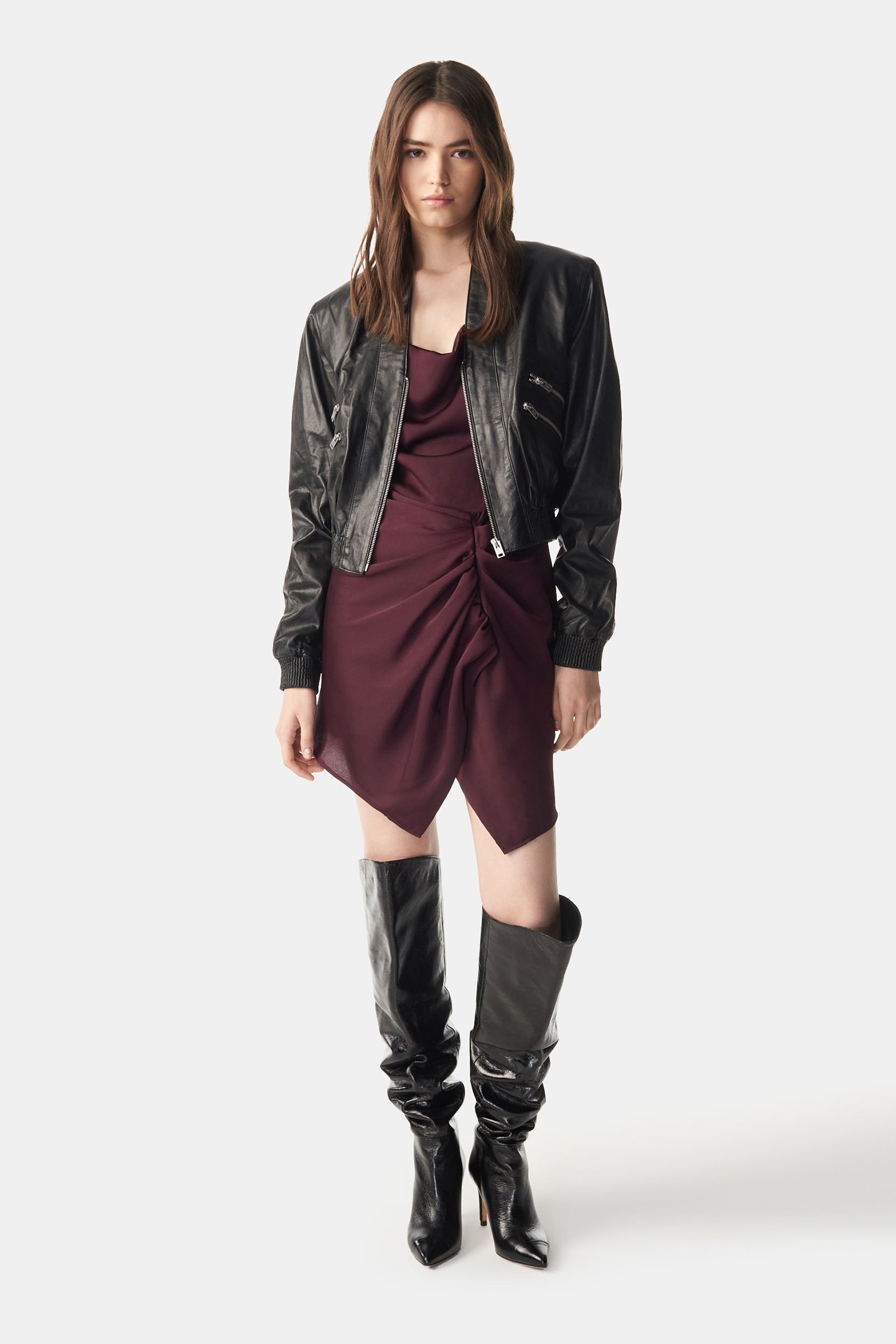 LIPA DRESS BURGUNDY 2