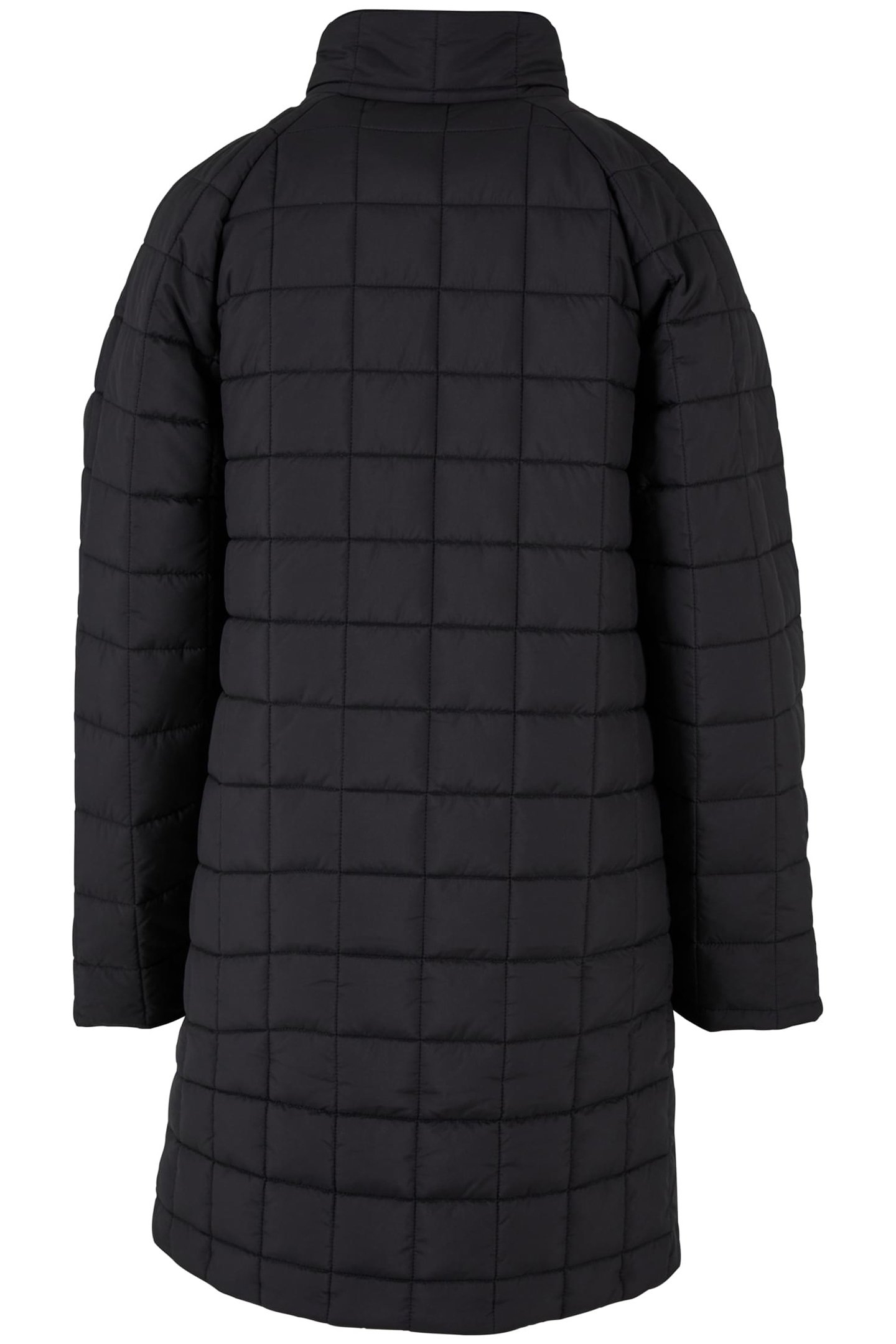 LADIES QUILTED COAT BLACK 2