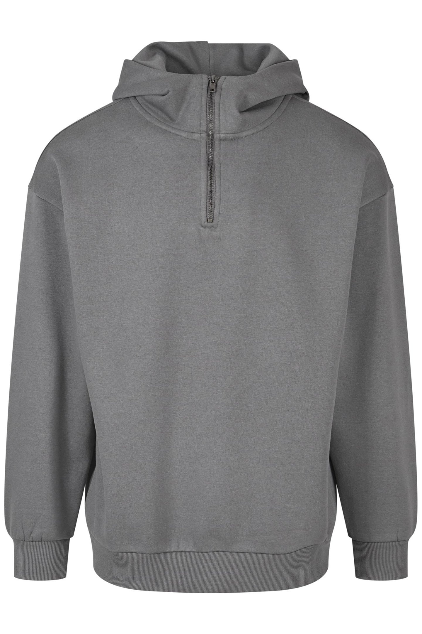 ZIPPED HIGH NECK HOODY DARK SHADOW 1