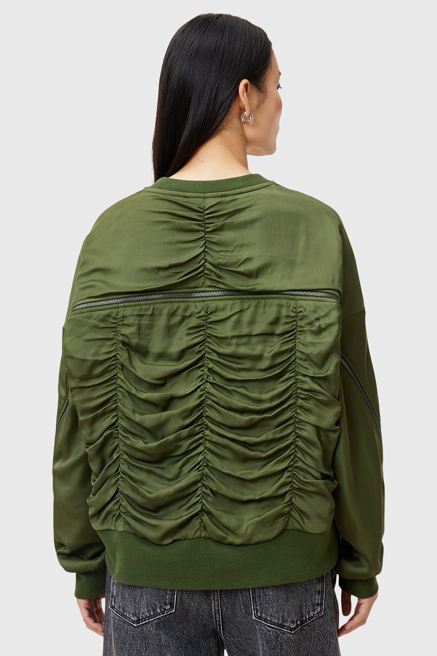 PEGGY ZIP SWEATSHIRT RIFLE GREEN 2