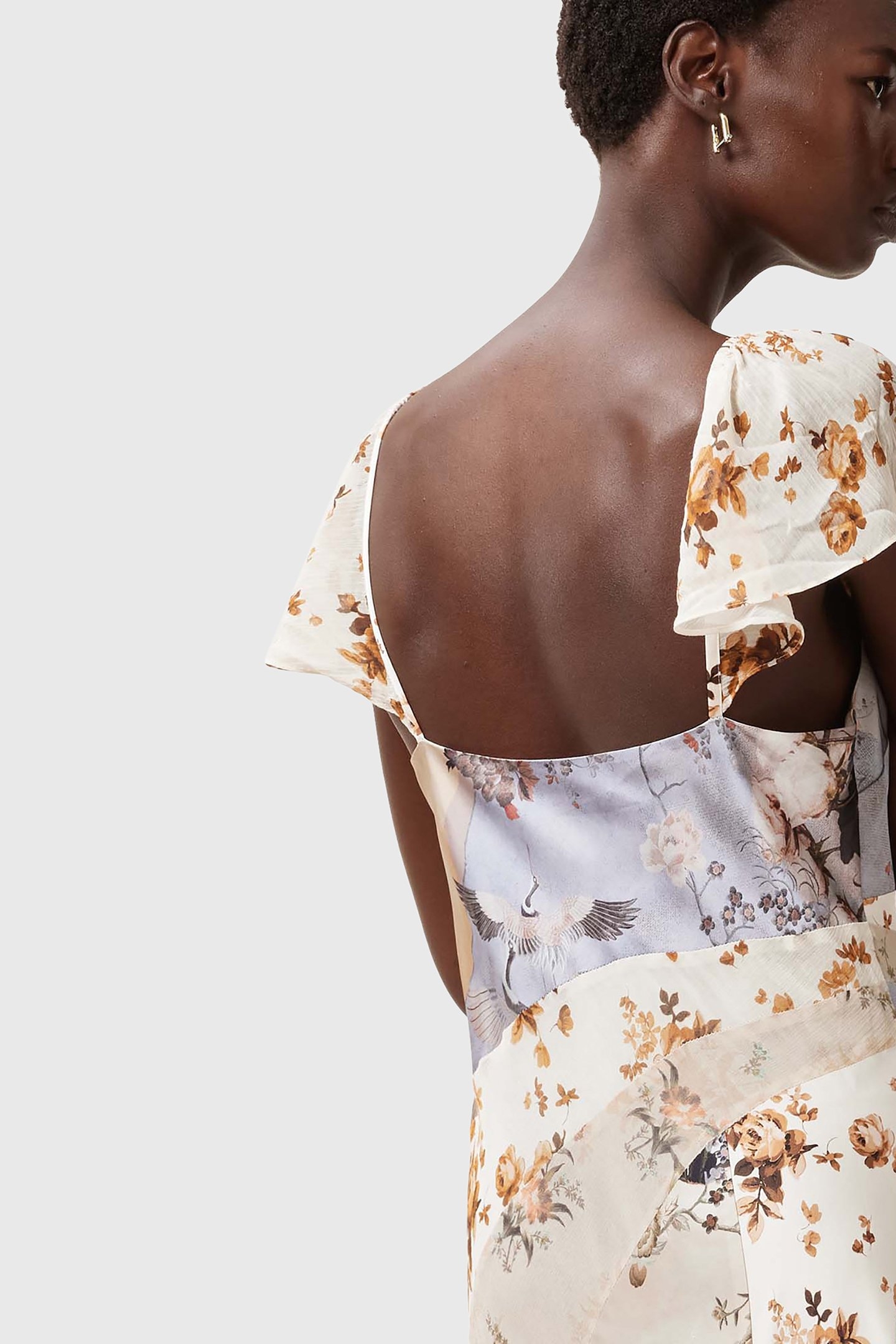 LALA DRESS ORIGIN DITSY BROWN 8