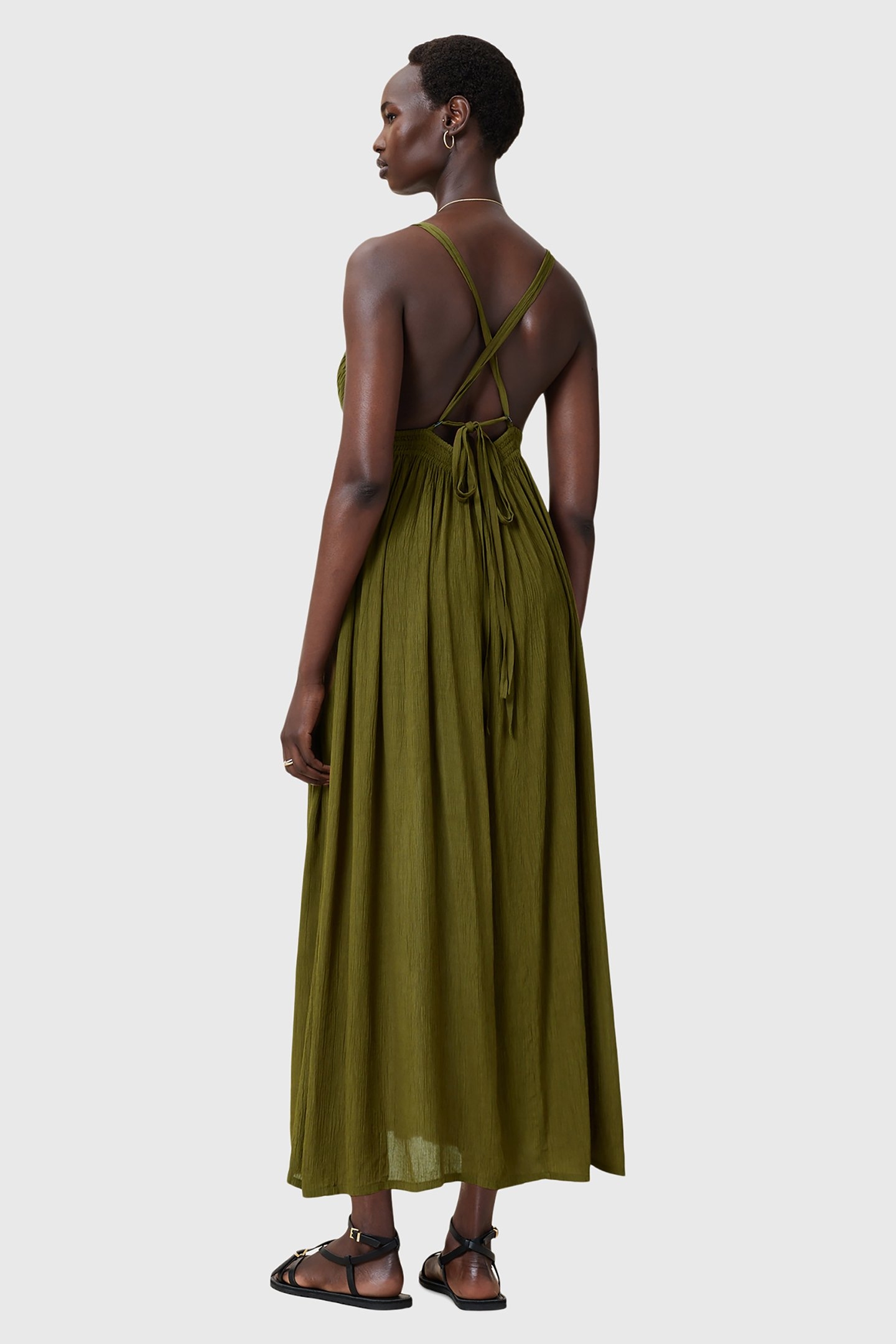 ROSA HEX DRESS FIR GREEN 2