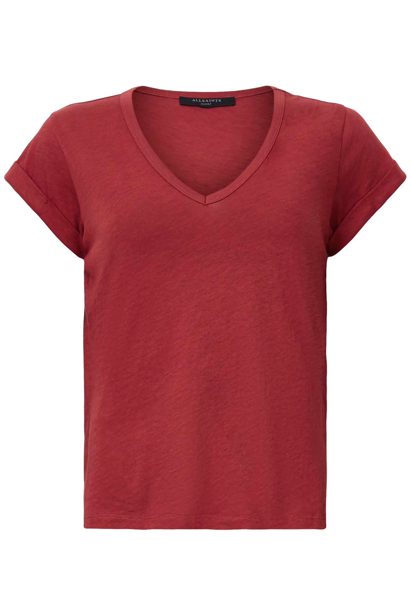 ANNA V TEE BURNT BRICK RED 4