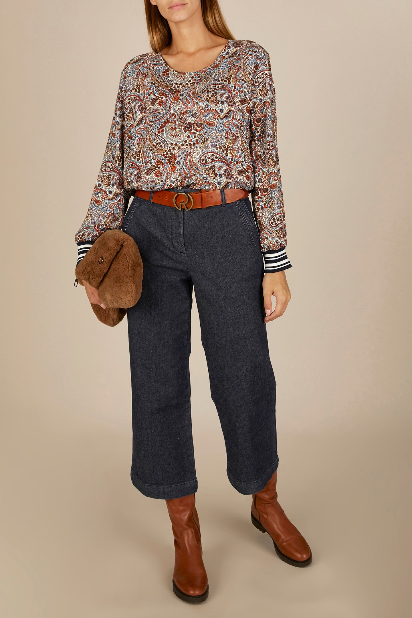 PATTERNED POPOVER SHIRT IN MULTI 3