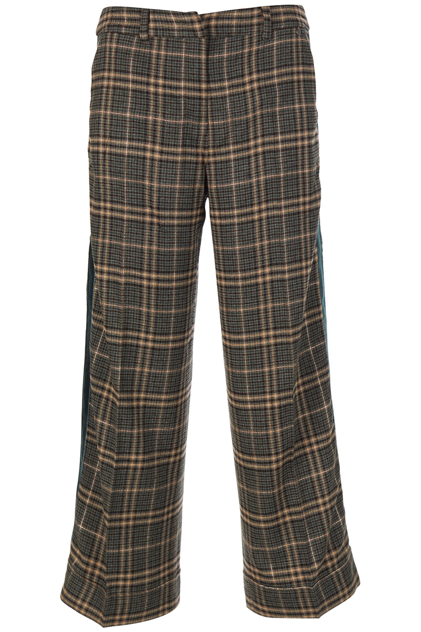 WIDE CHECKE PANTS GREEN 4
