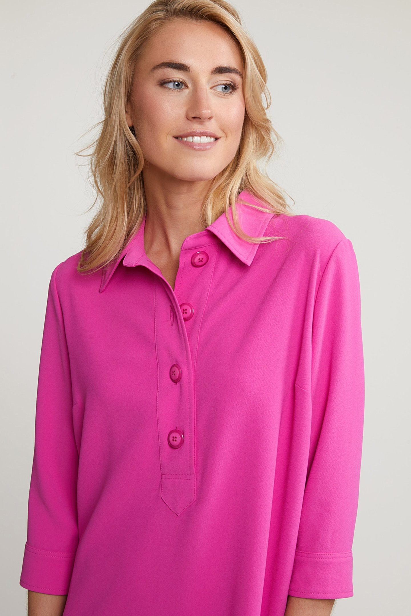 FUCHSIA DRESS 34 SLEEVES PURPLE 3