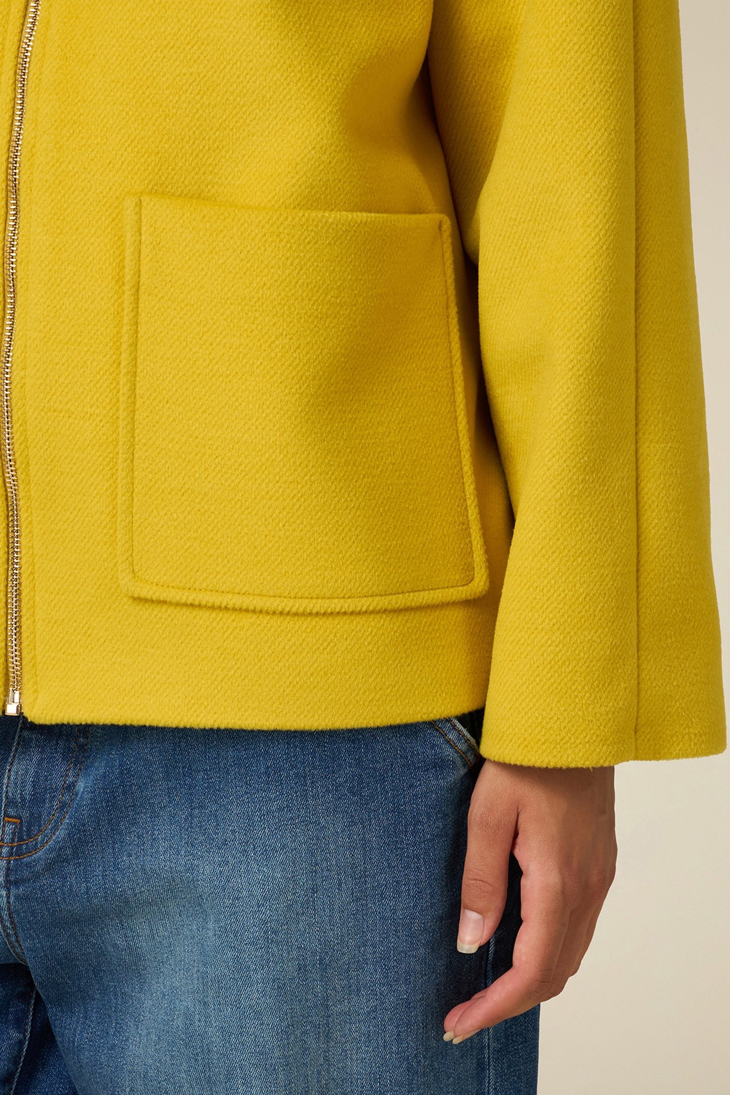 SHORT COAT WITH HOOD YELLOW 5