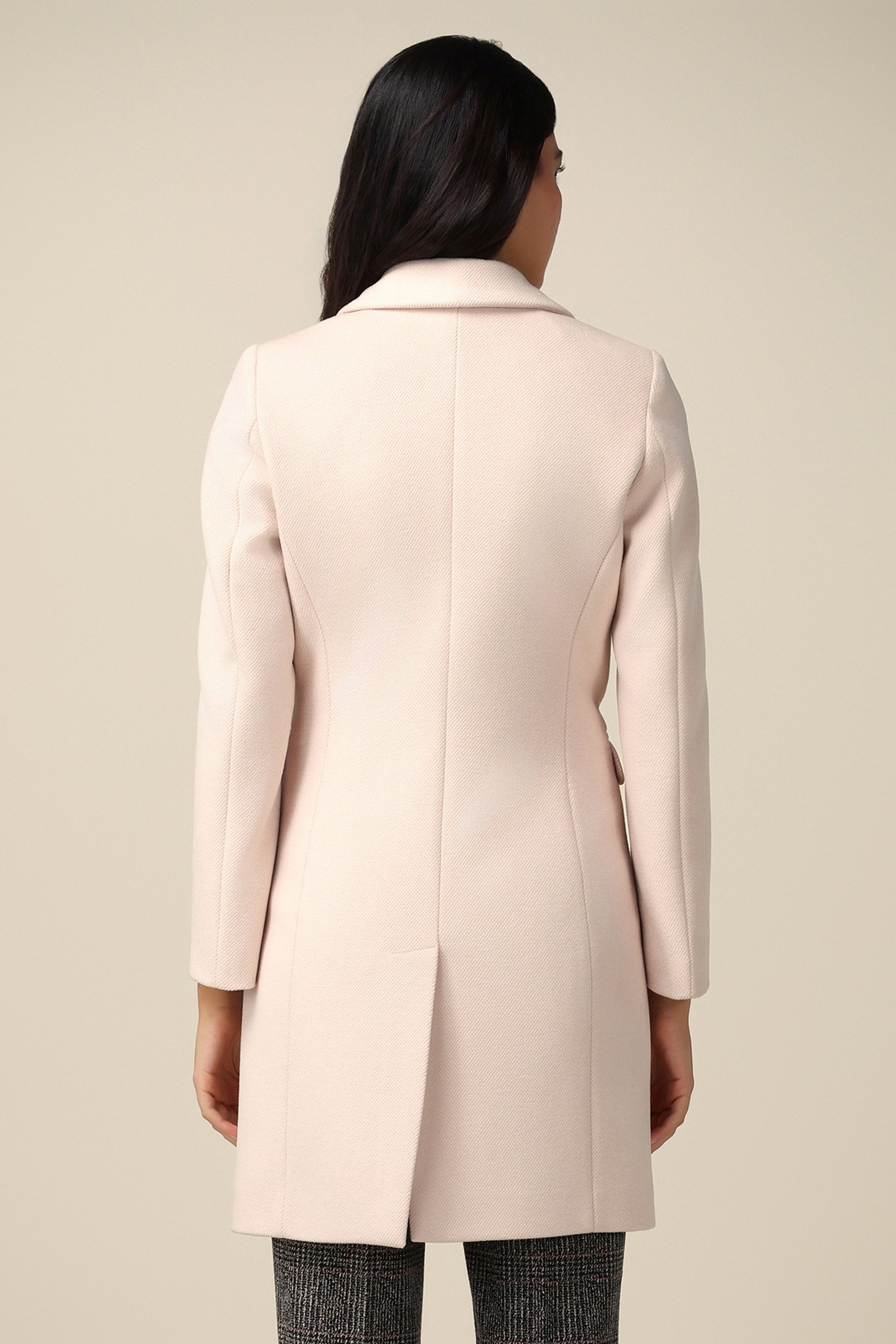 SINGLE-BREASTED COAT WITH POCKETS PINK 2
