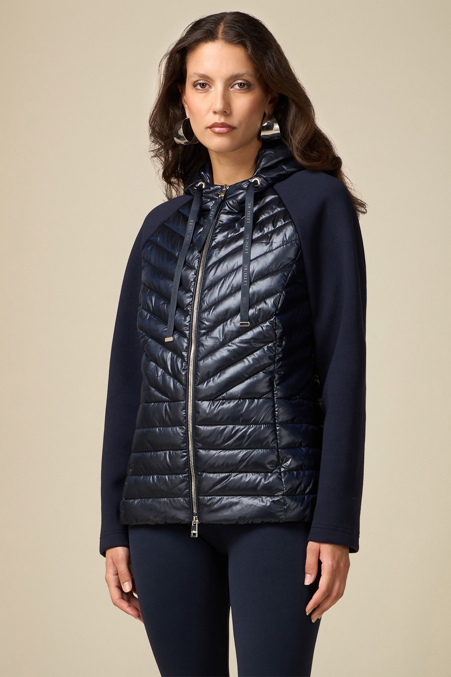 LIGHTWEIGHT COMBINED DOWN JACKET BLUE 1