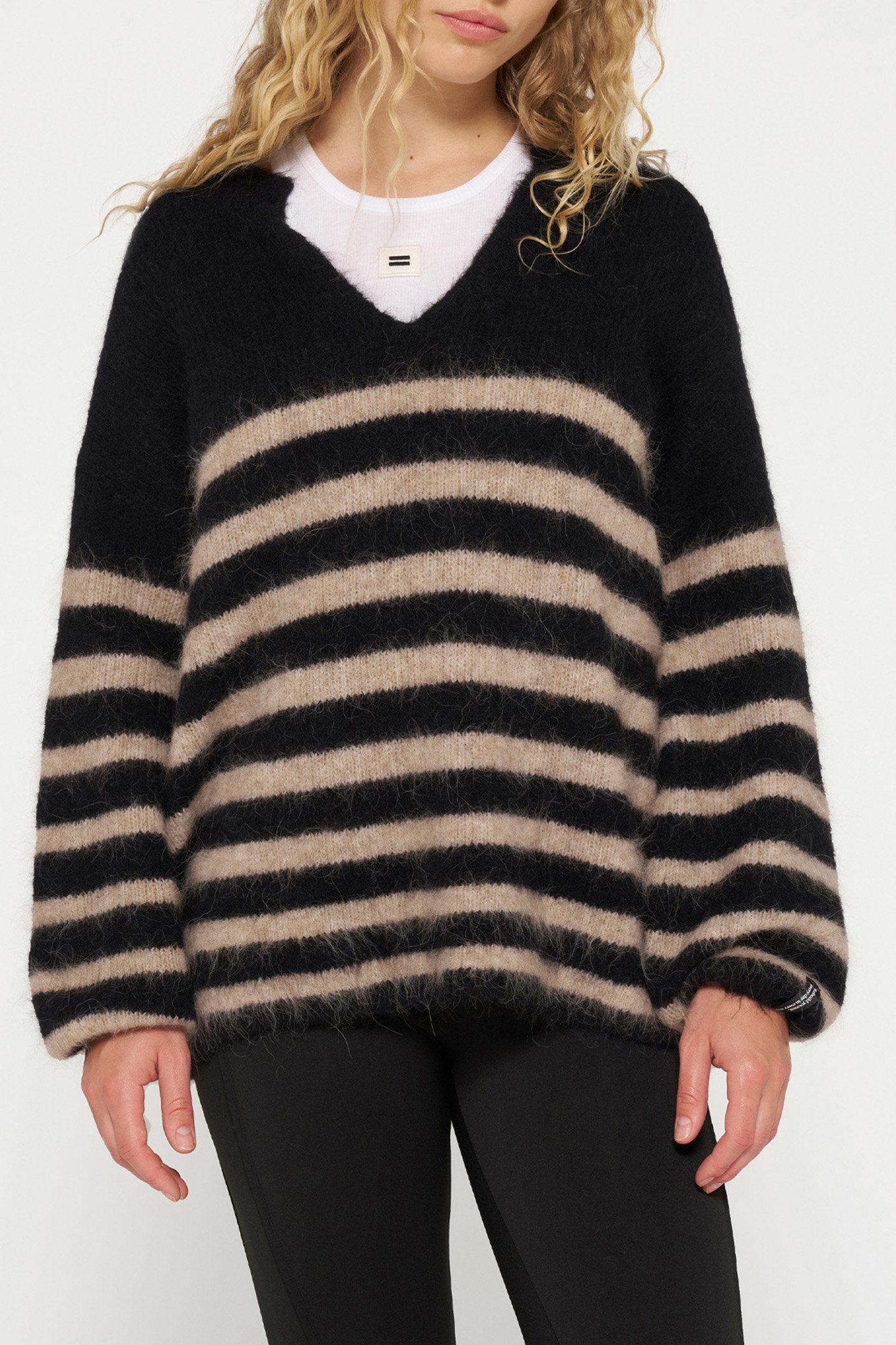 SOFT HAIRY SWEATER STRIPES 3064 1