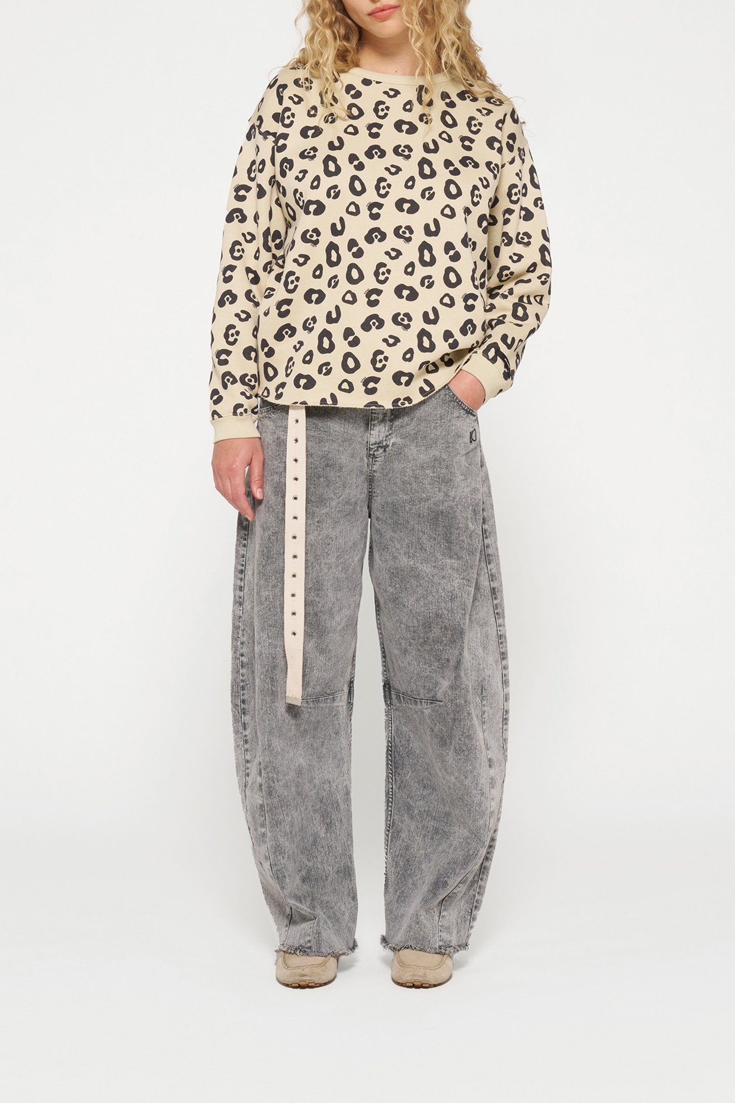 RAW EDGE SWEATER LEOPARD 1292 2