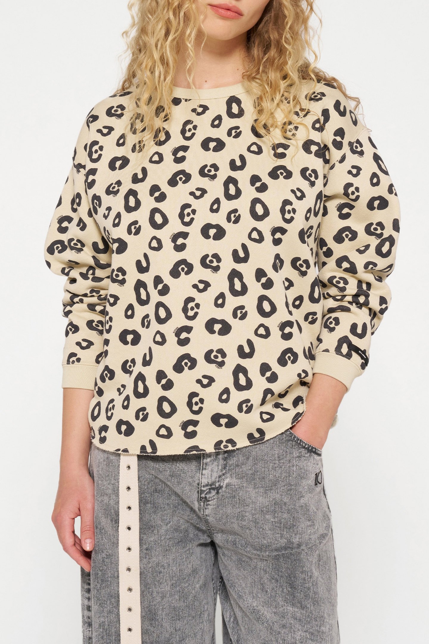 RAW EDGE SWEATER LEOPARD 1292 1