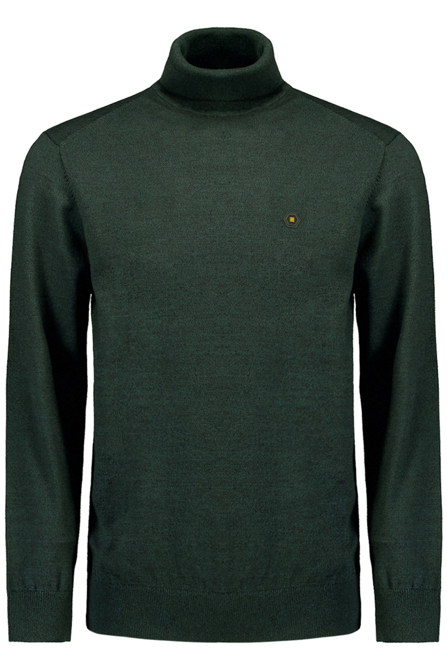 PULLOVER ROLLNECK 2 COLOURED MELANGE DARK GREEN 4