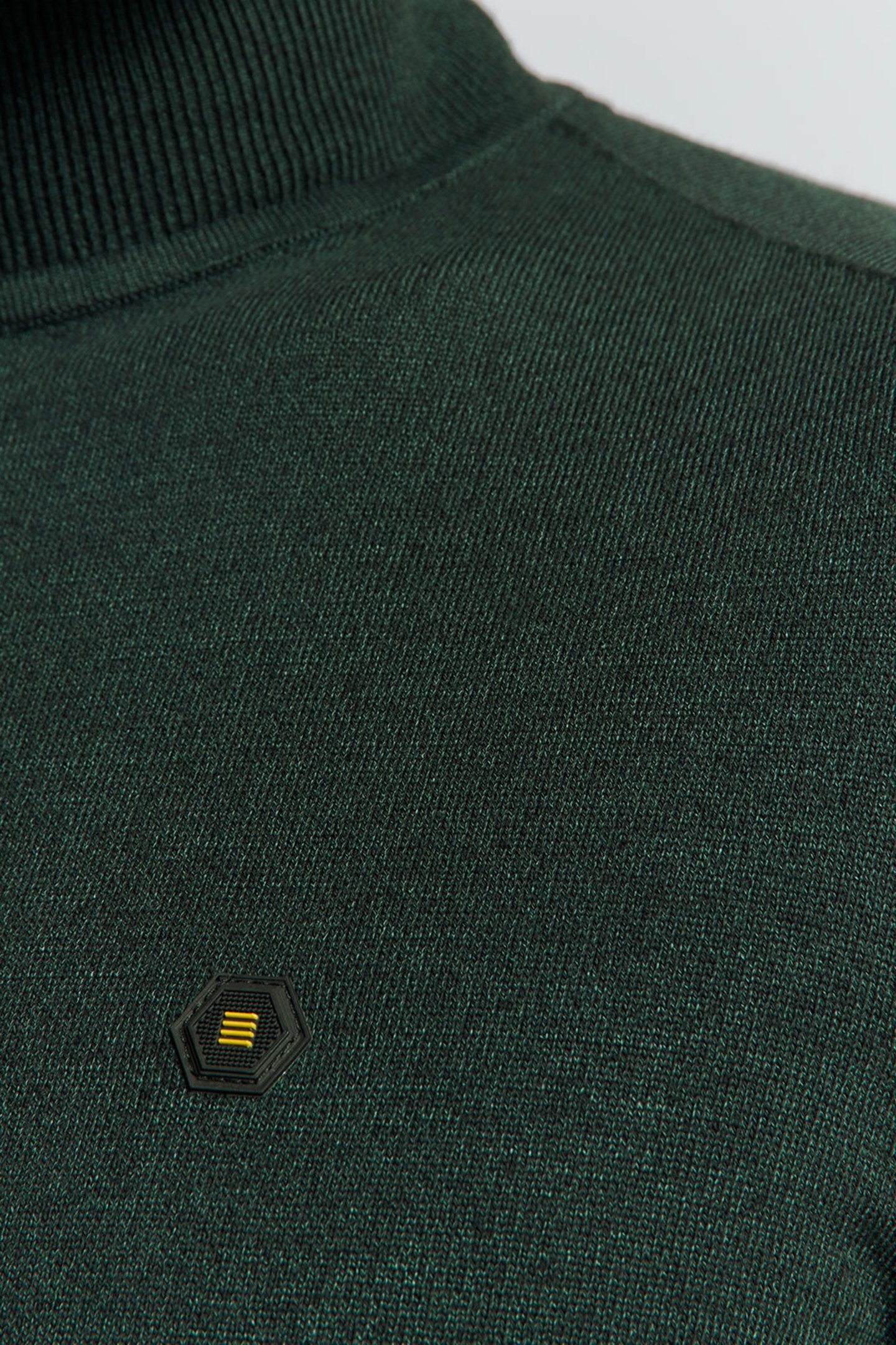 PULLOVER ROLLNECK 2 COLOURED MELANGE DARK GREEN 7