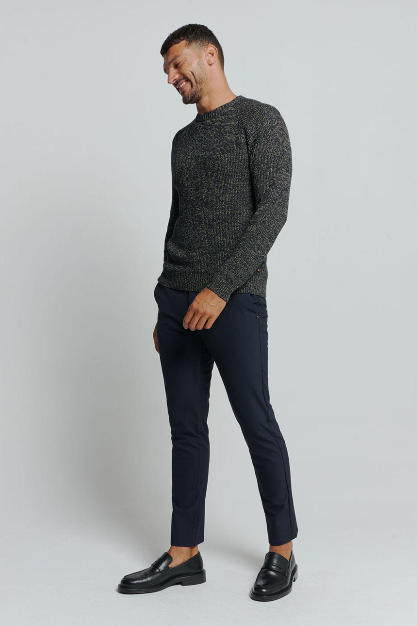 PULLOVER CREWNECK 3 COLOURED RIB NIGHT 3