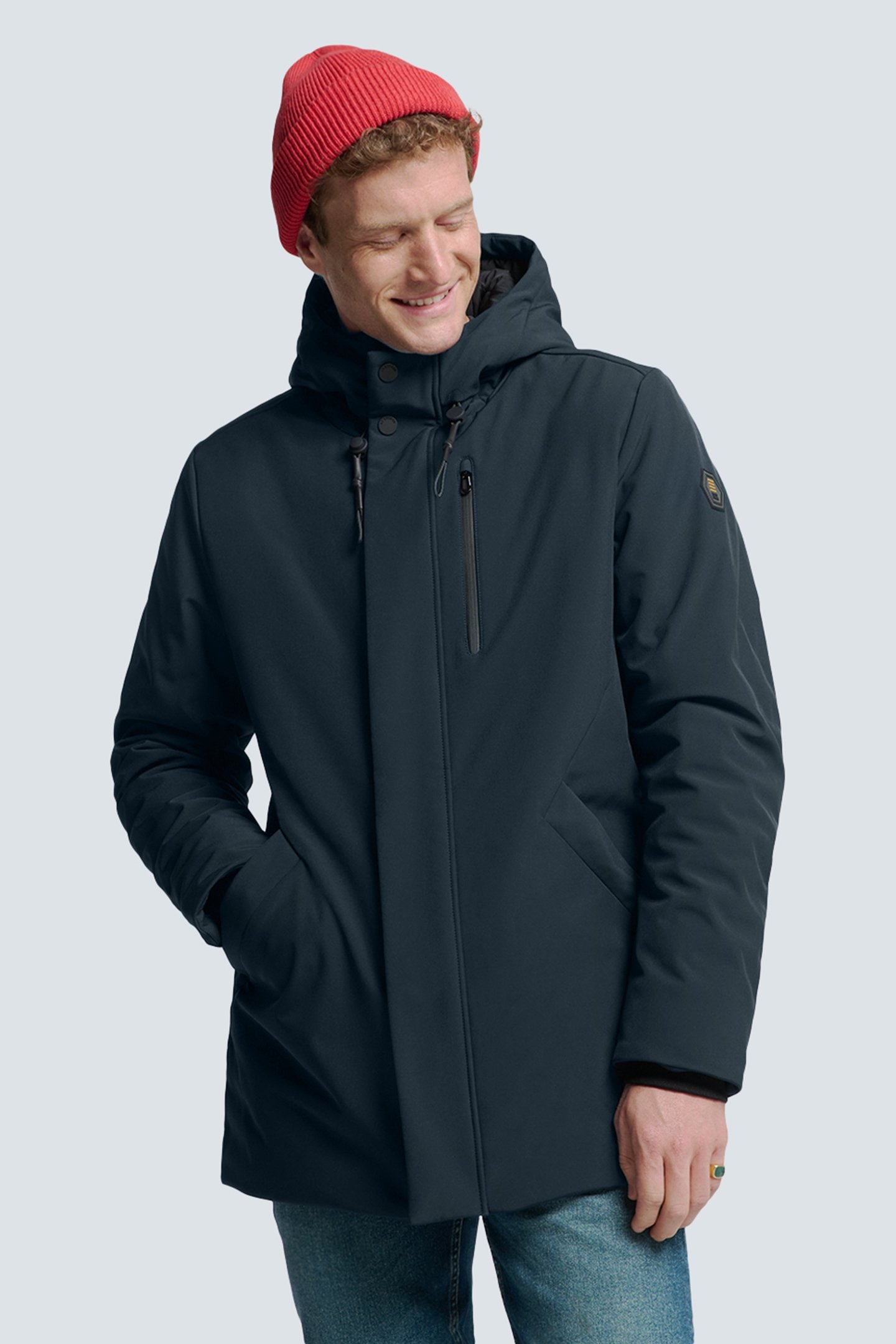 JACKET MEDIUM LONG FIT HOODED SOFTSHELL STRETCH NIGHT 1