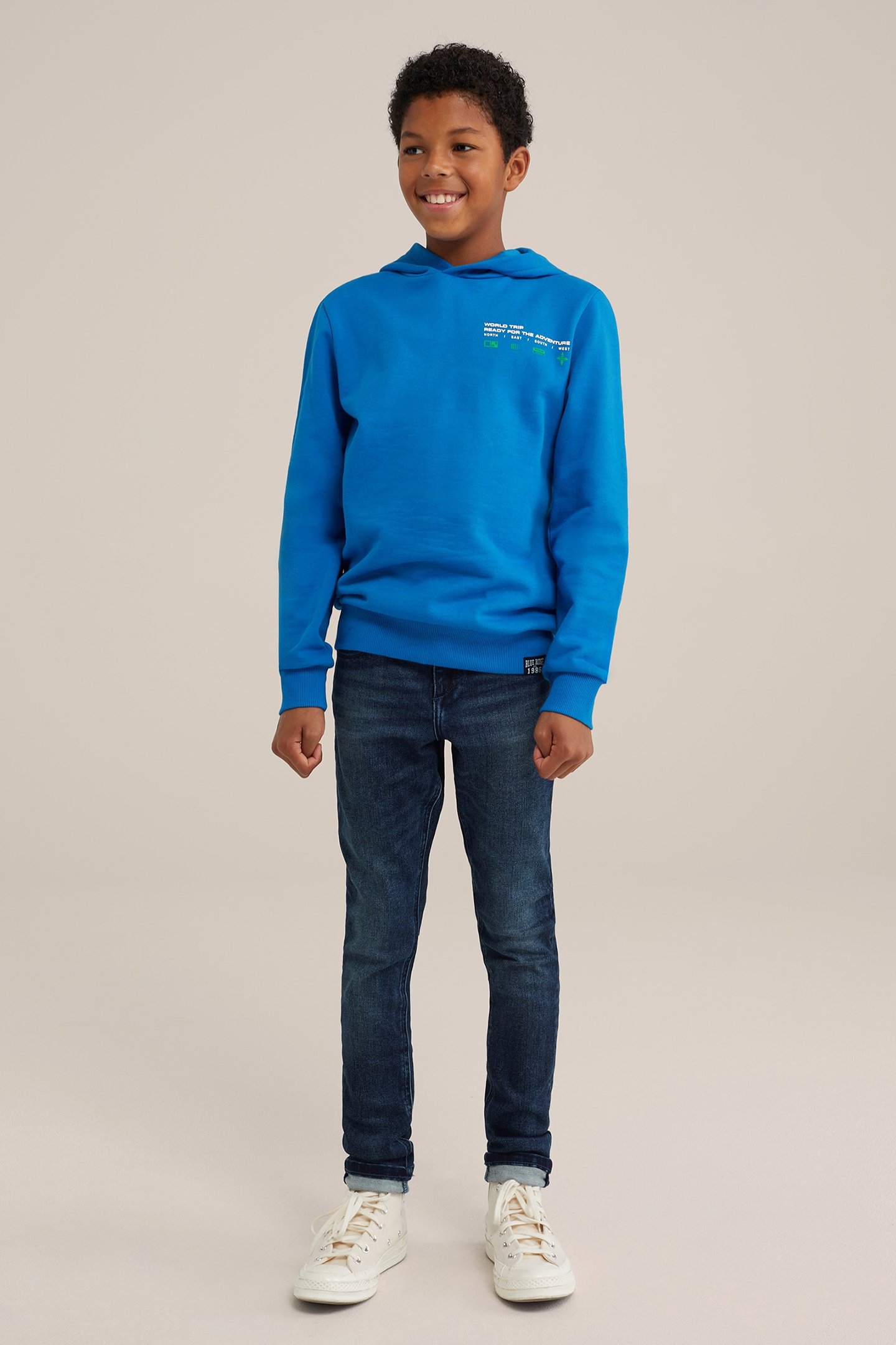 5-POCKET MID WAIST DARK BLUE 2