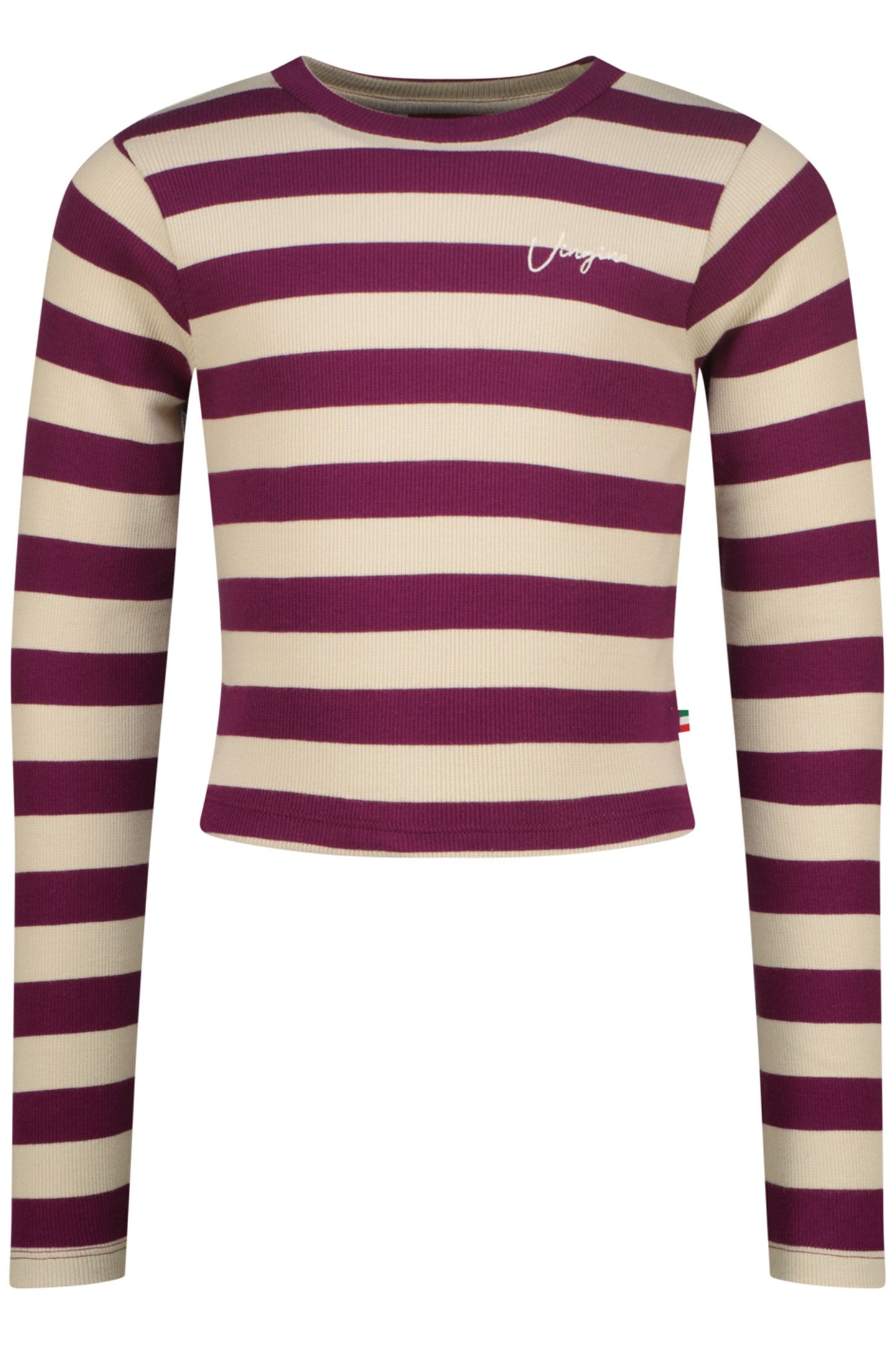 GIRLS G-BASIC-CROP RIB STRIPE SINGLET MAGIC PURPLE 1