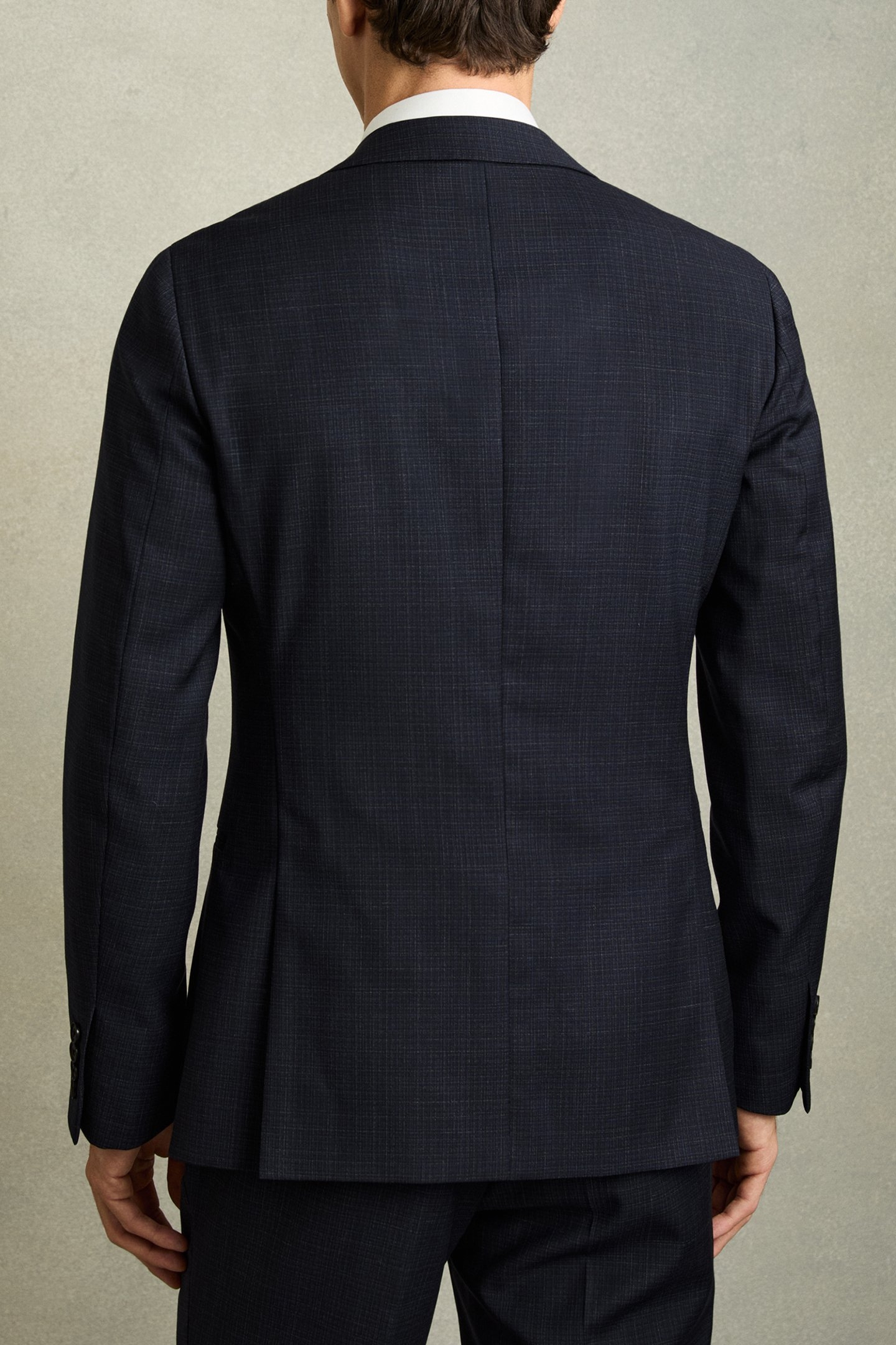 SB 2B NOTCH TEXTURED BLAZER NAVY 2