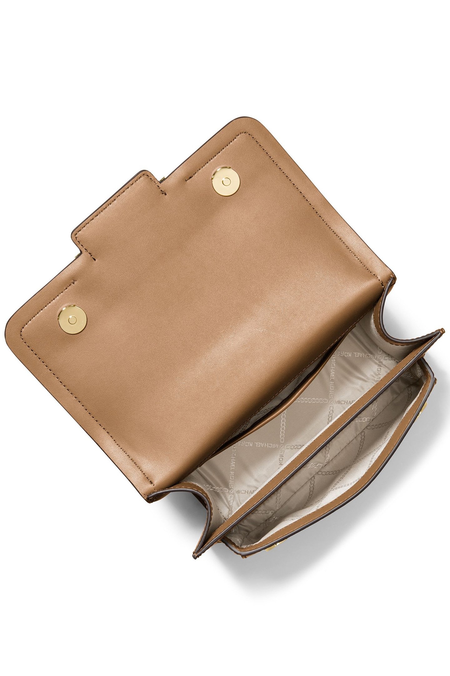 LEATHER SHOULDER BAG WITH CHAIN DETAIL IN BEIGE 3