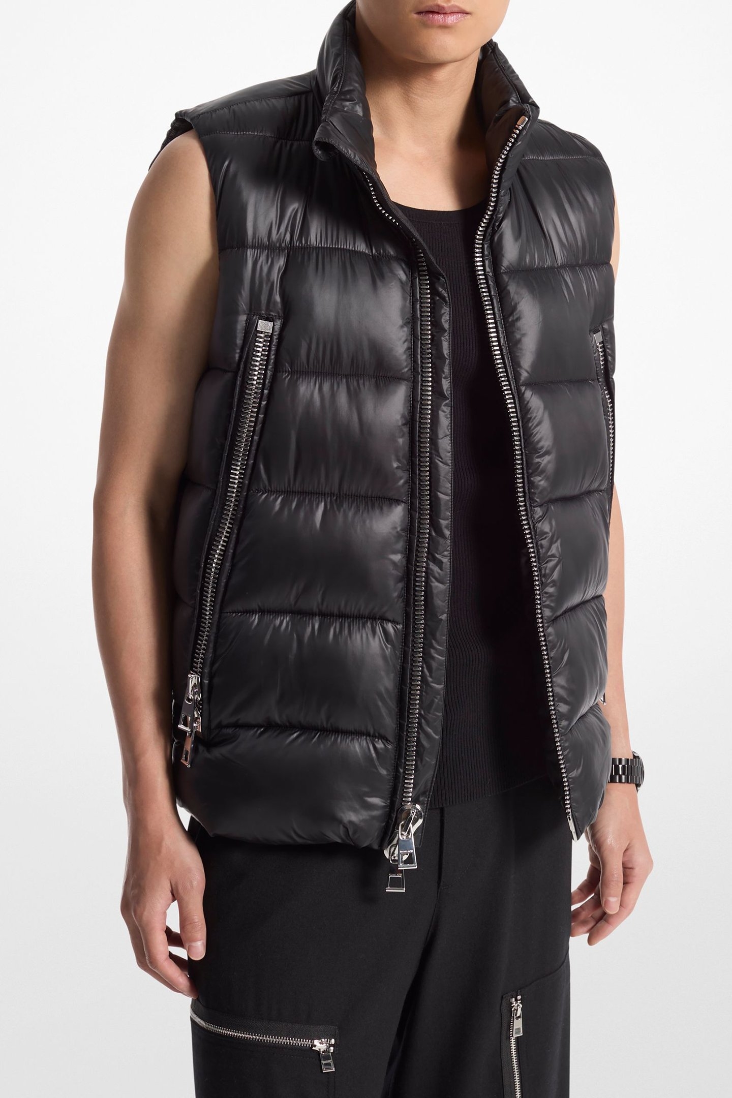 NYLON PUFFER VEST BLACK 1