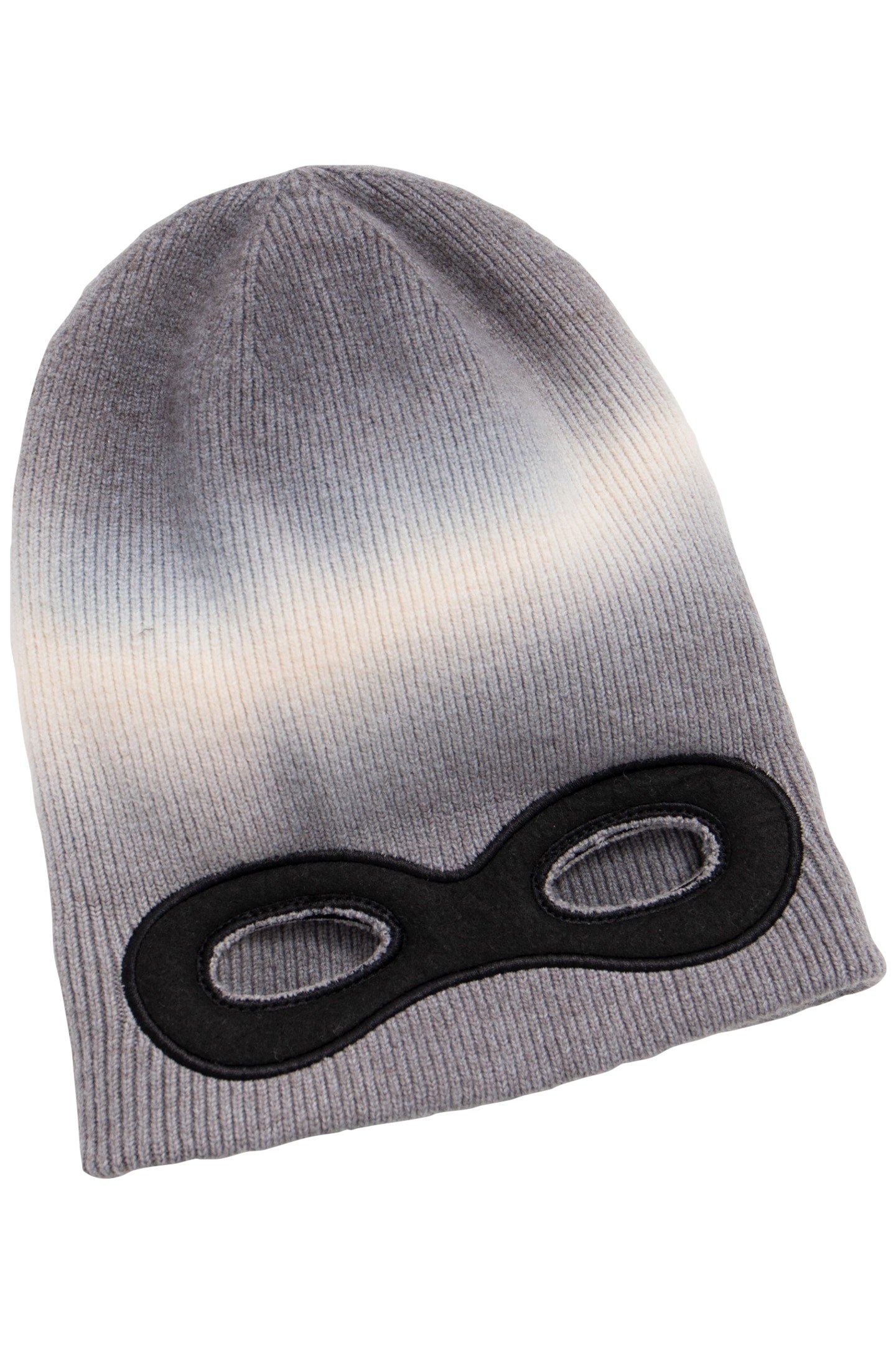 BOY'S GREY TIE AND DYE KNIT HAT WITH MASK CUT-OUT 3