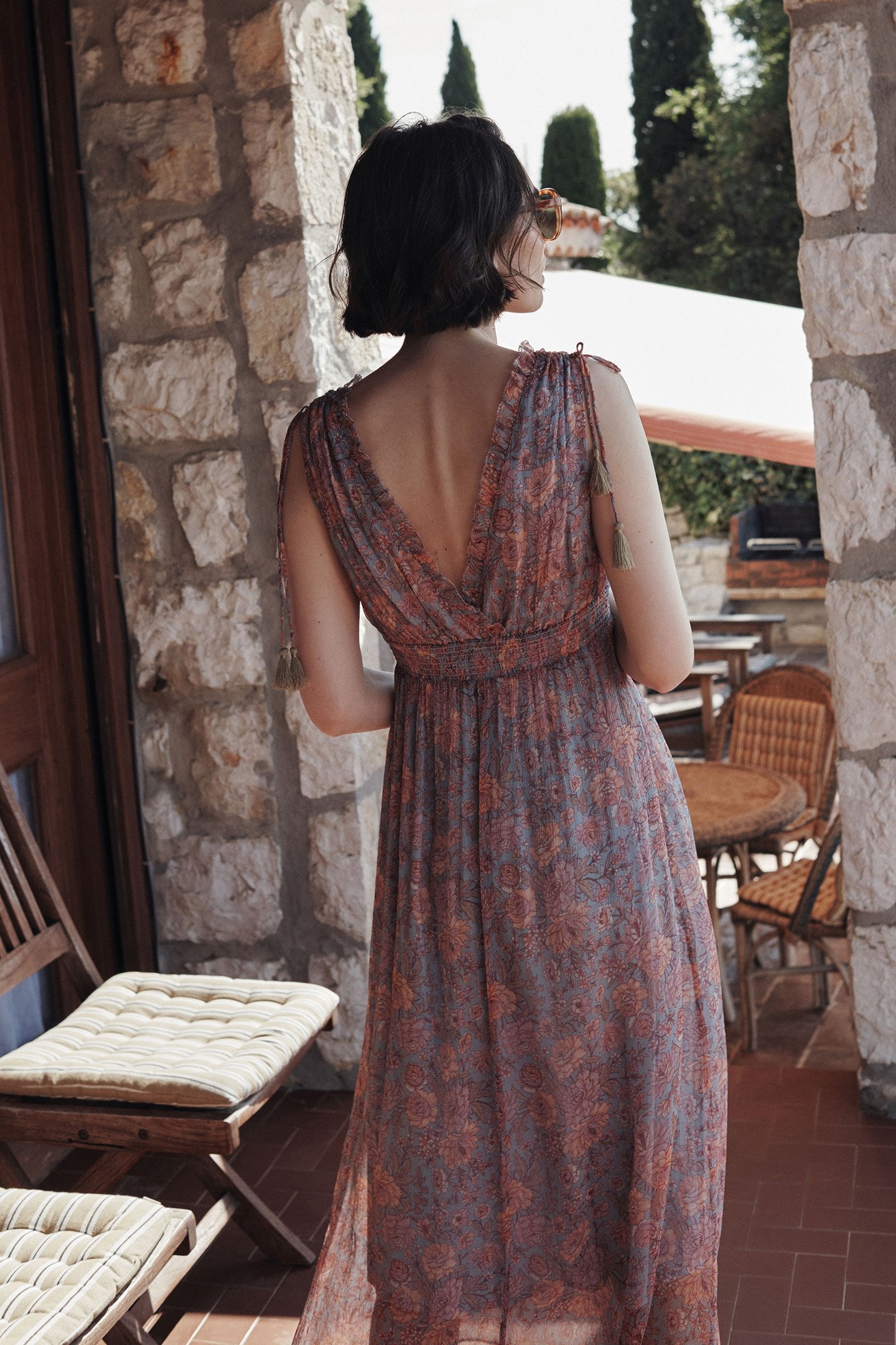 DRESS PLUMISKA BLUE GARDEN FLOWERS 4