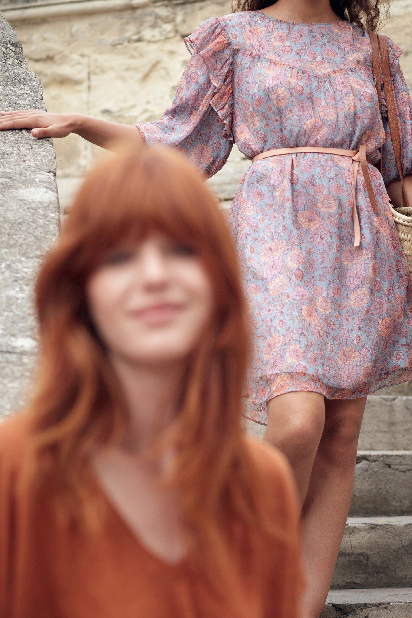 DRESS OTILIA BLUE GARDEN FLOWERS 4