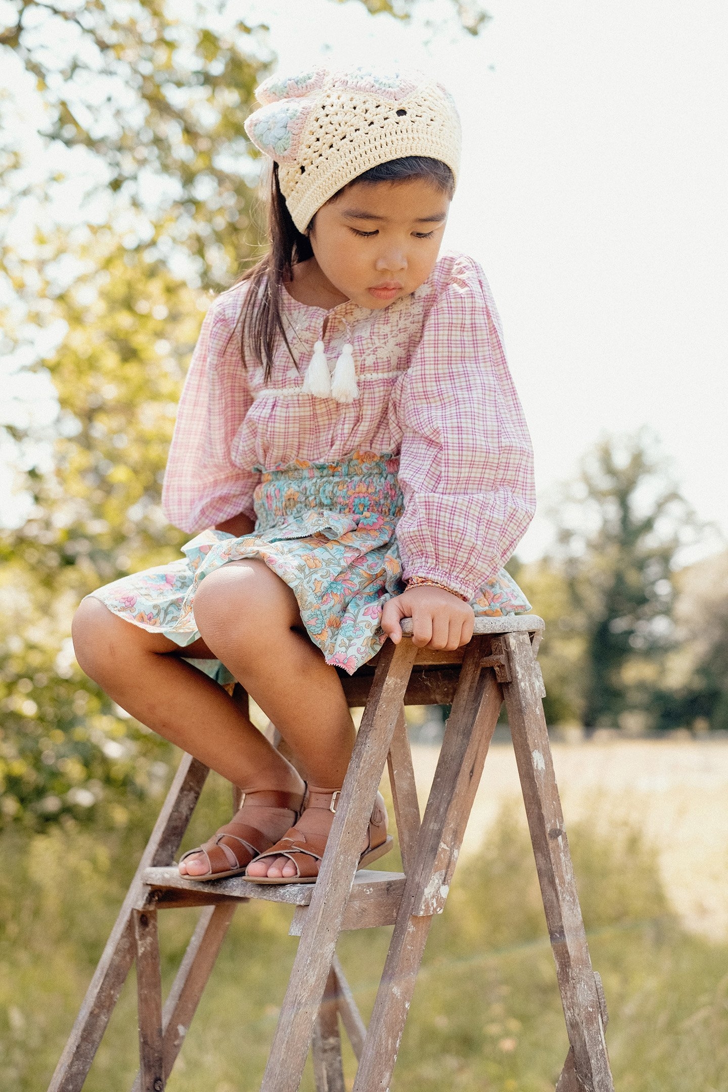 SKIRT ROUMIA WATER RIVER FLOWERS 4