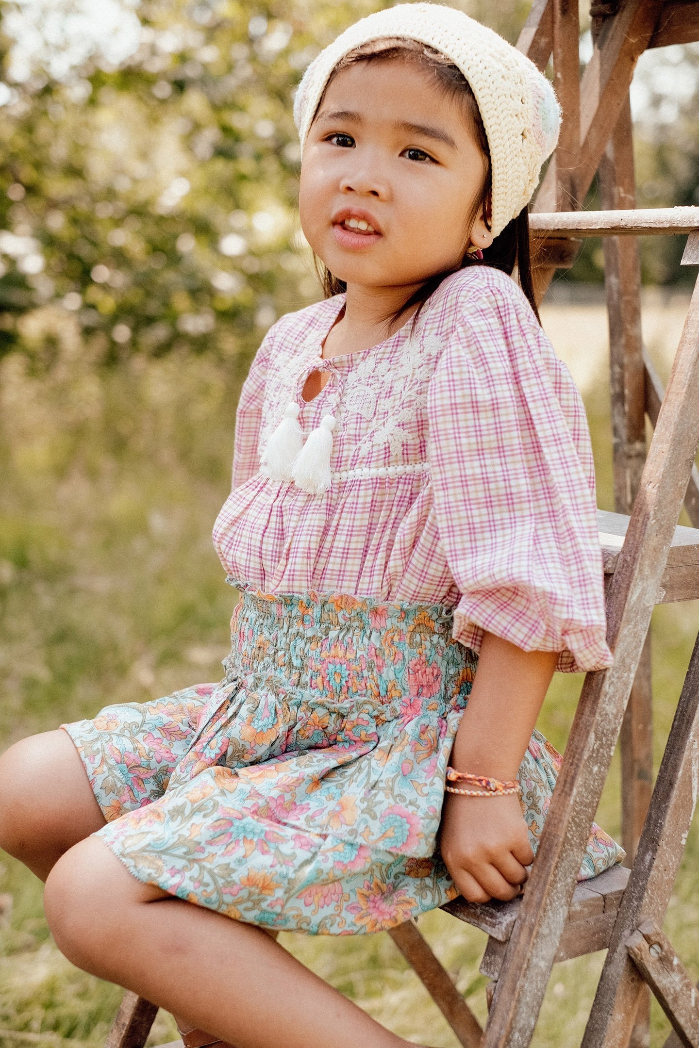 SKIRT ROUMIA WATER RIVER FLOWERS 3