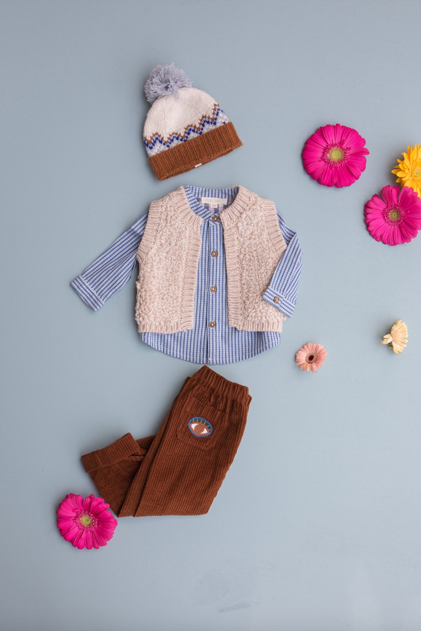 SHIRT AMOD BLUE SONNET VICHY 6