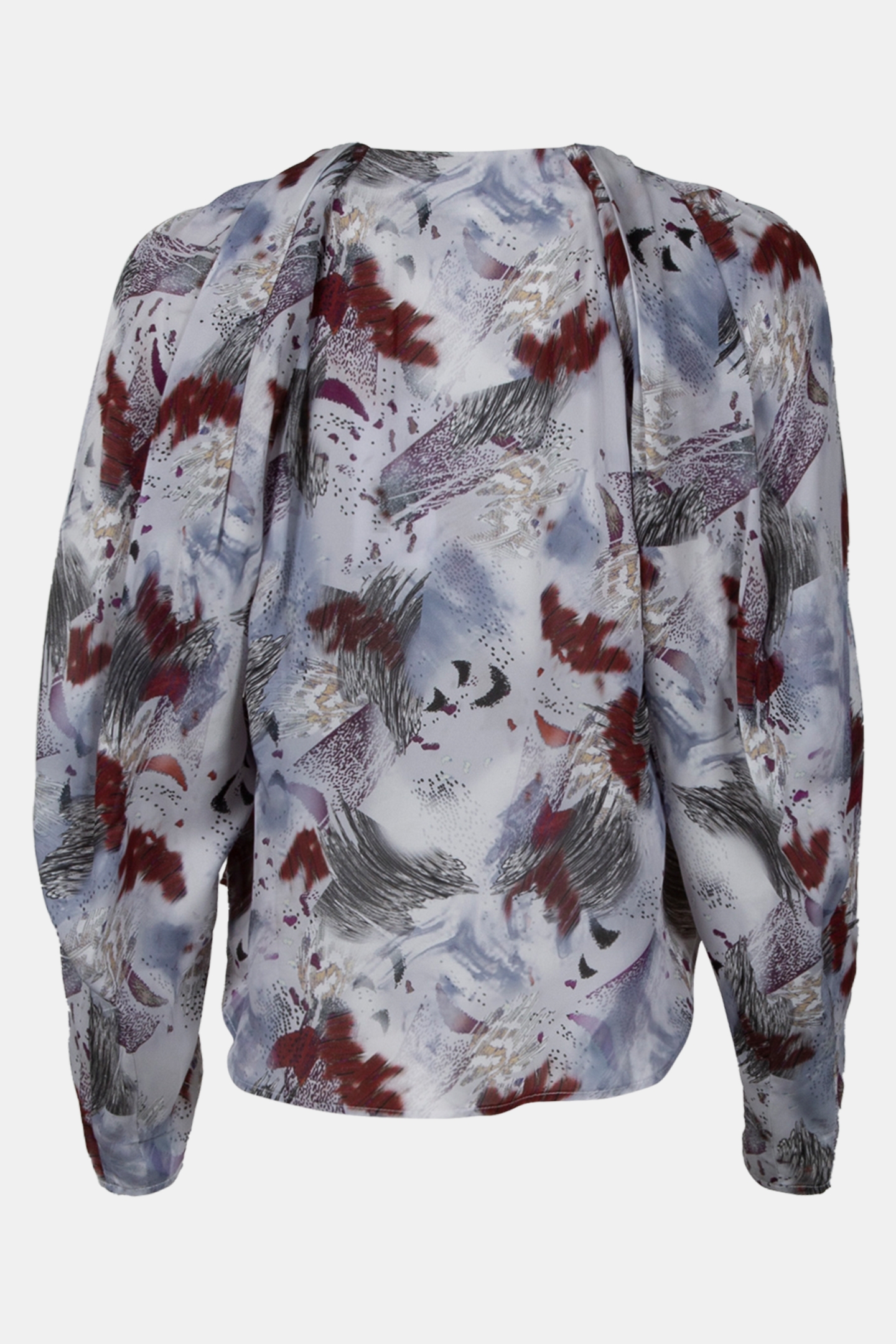 CHILALI TOP WHITE/BURGUNDY 4