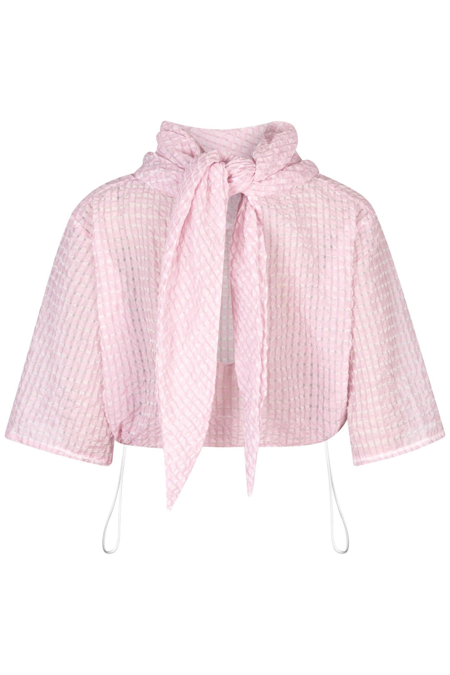 DRAWSTRING CROPPED TOP PINK 2