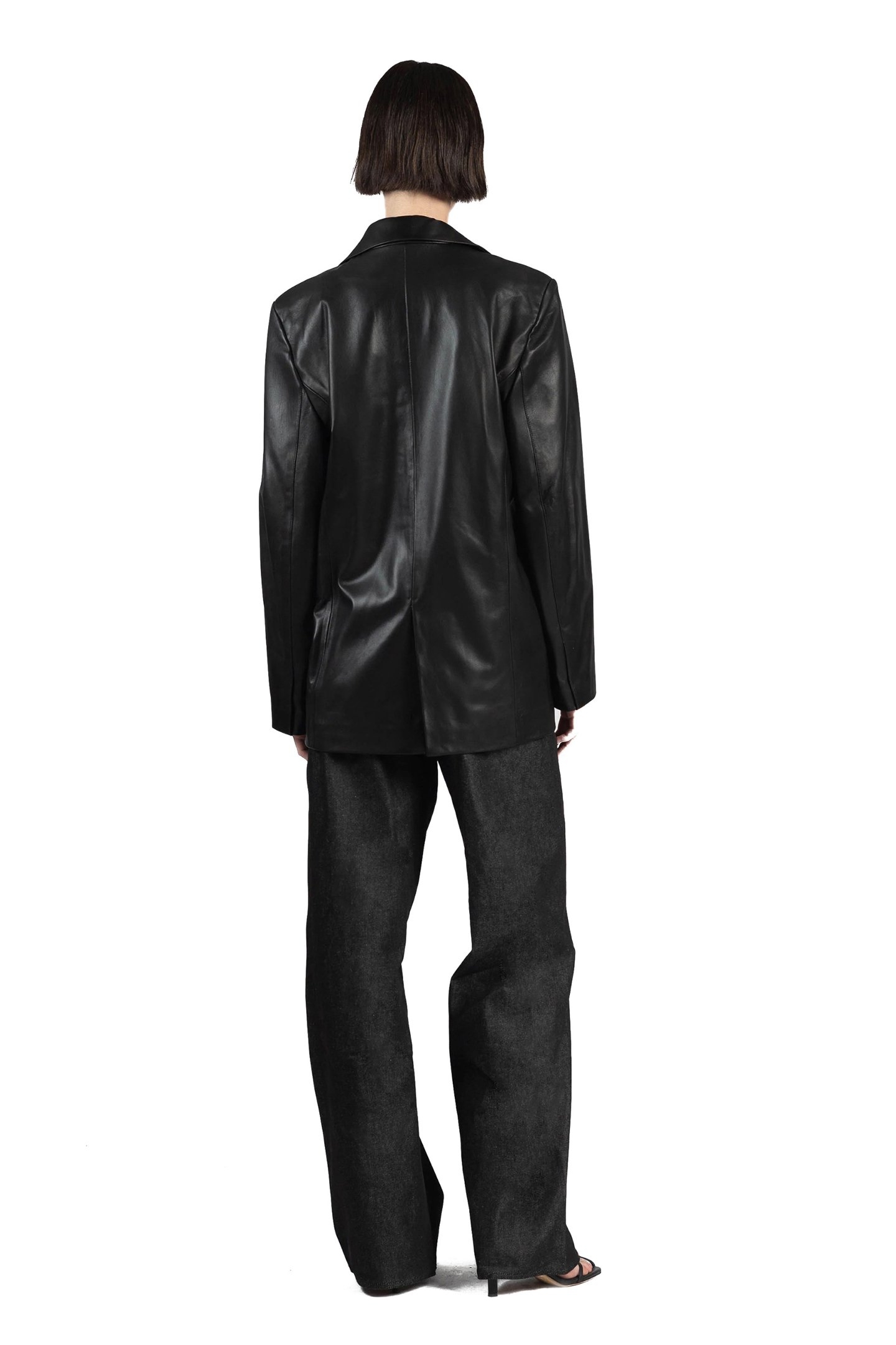 LEATHER SUIT JACKET BLACK 2