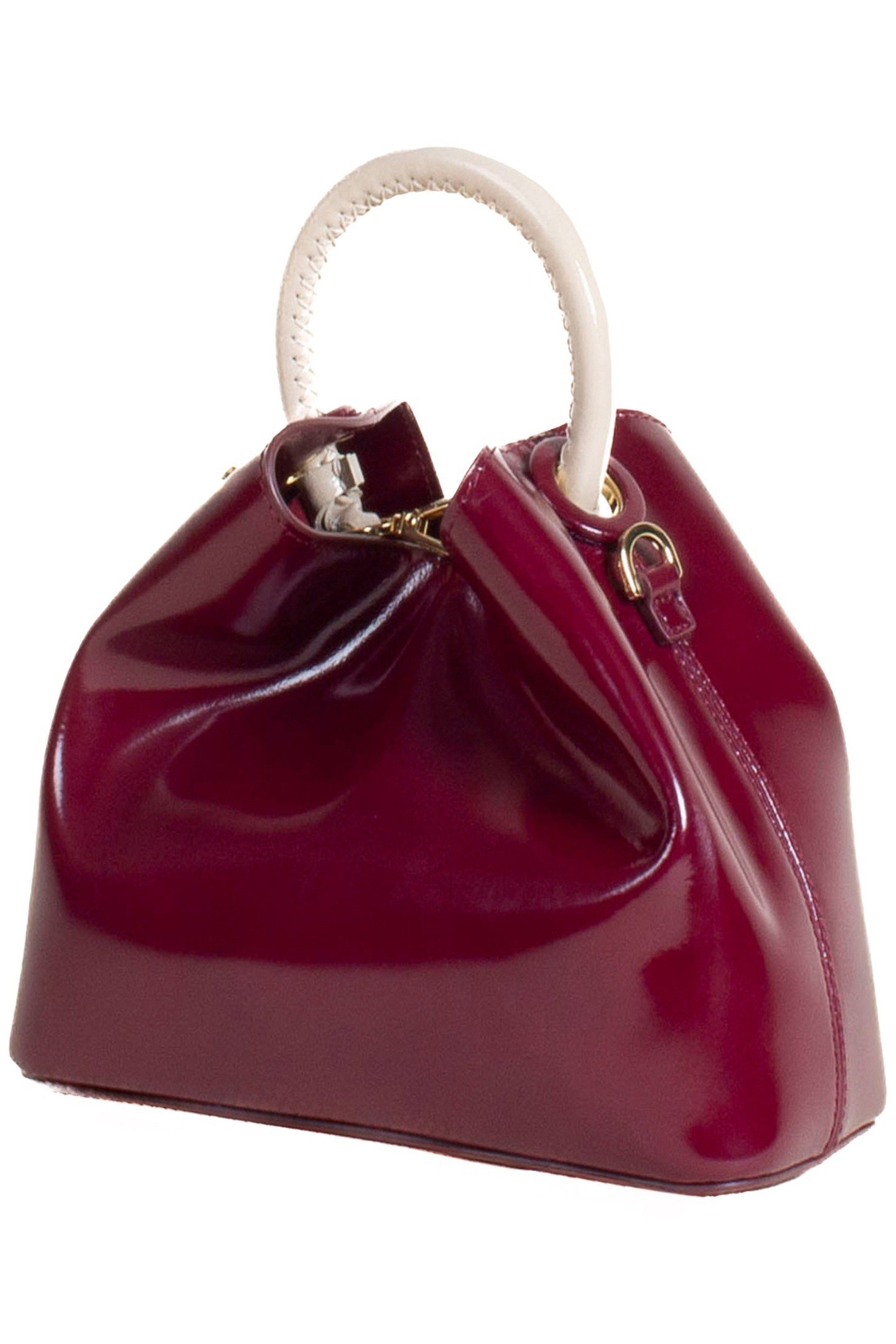 BAOZI MIRROR LEATHER BURGUNDY/MIRROR BEIGE 3