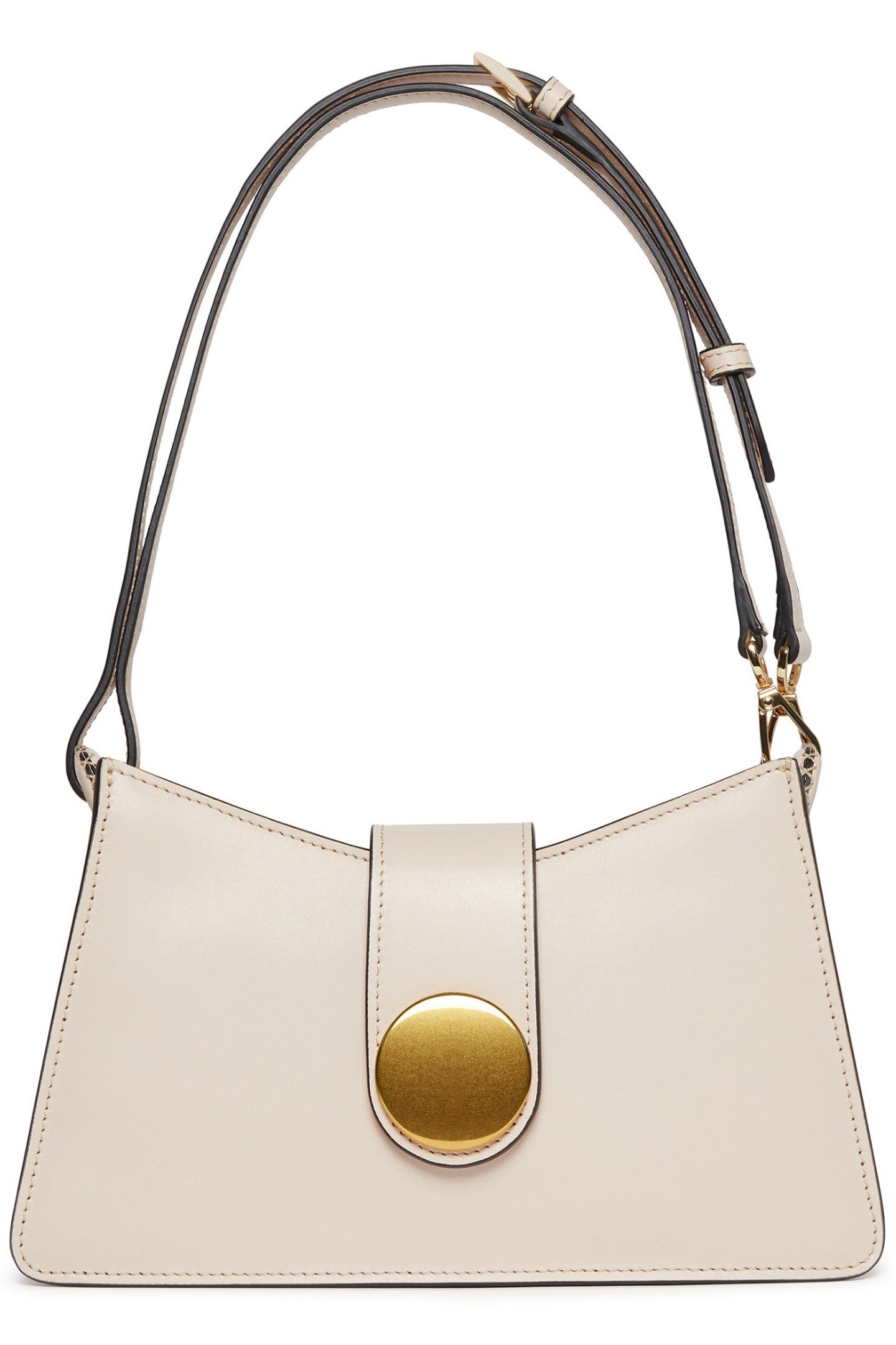 BUCKLE SHOULDER BAG LEATHER BEIGE 5