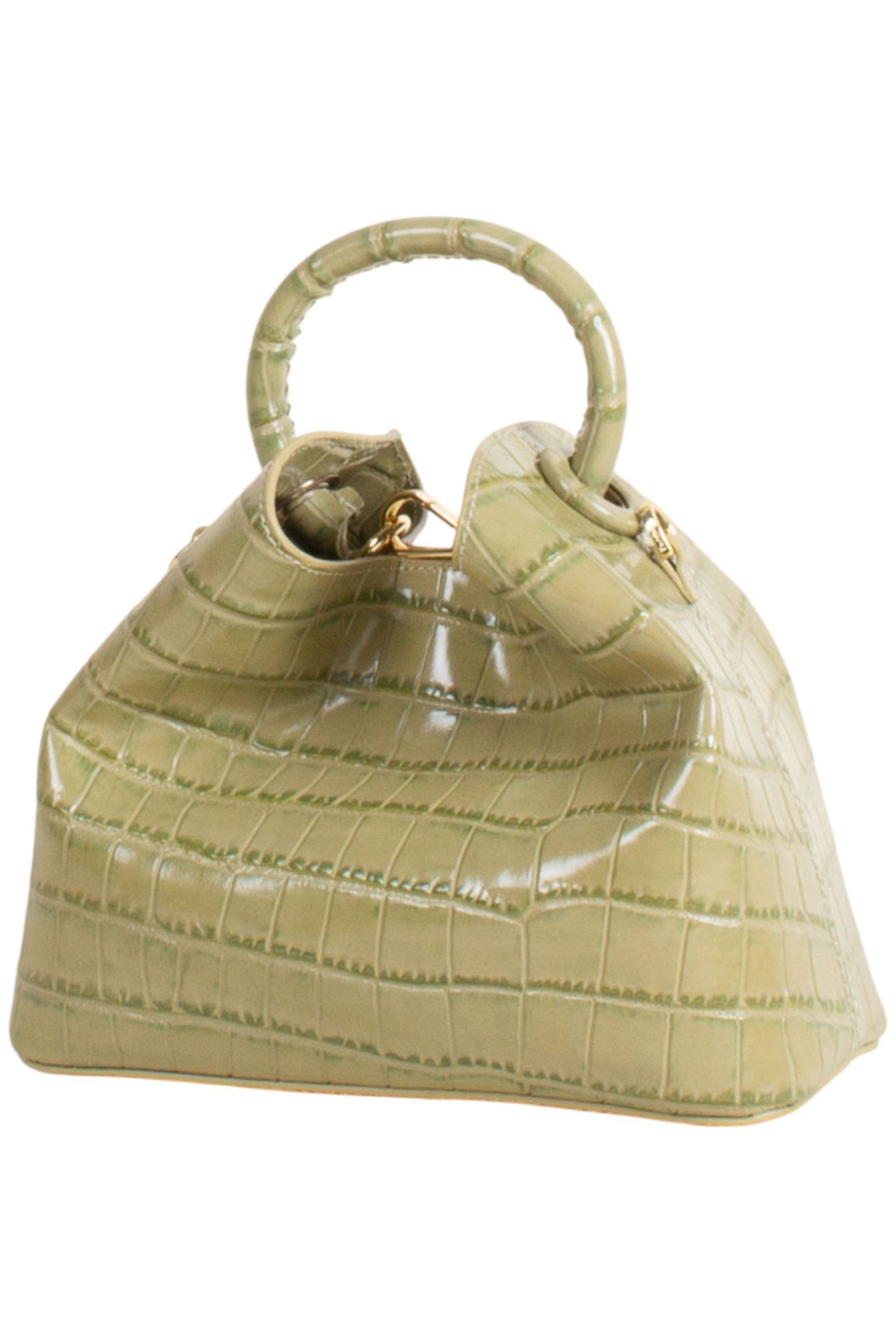 BAOZI LEATHER CROCO OLIVE 3