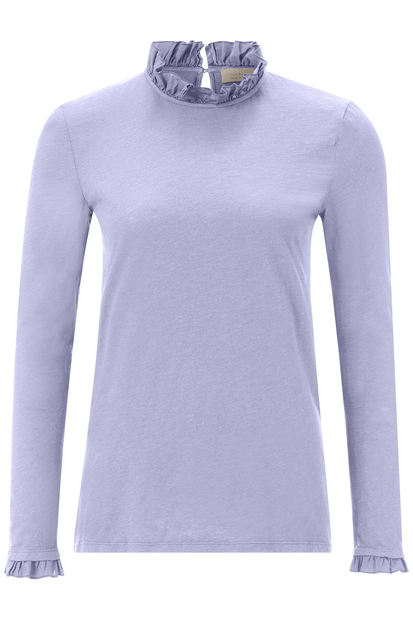 ORGANIC SLUB FRILL LONGSLEEVE FROSTY LAVENDER 4