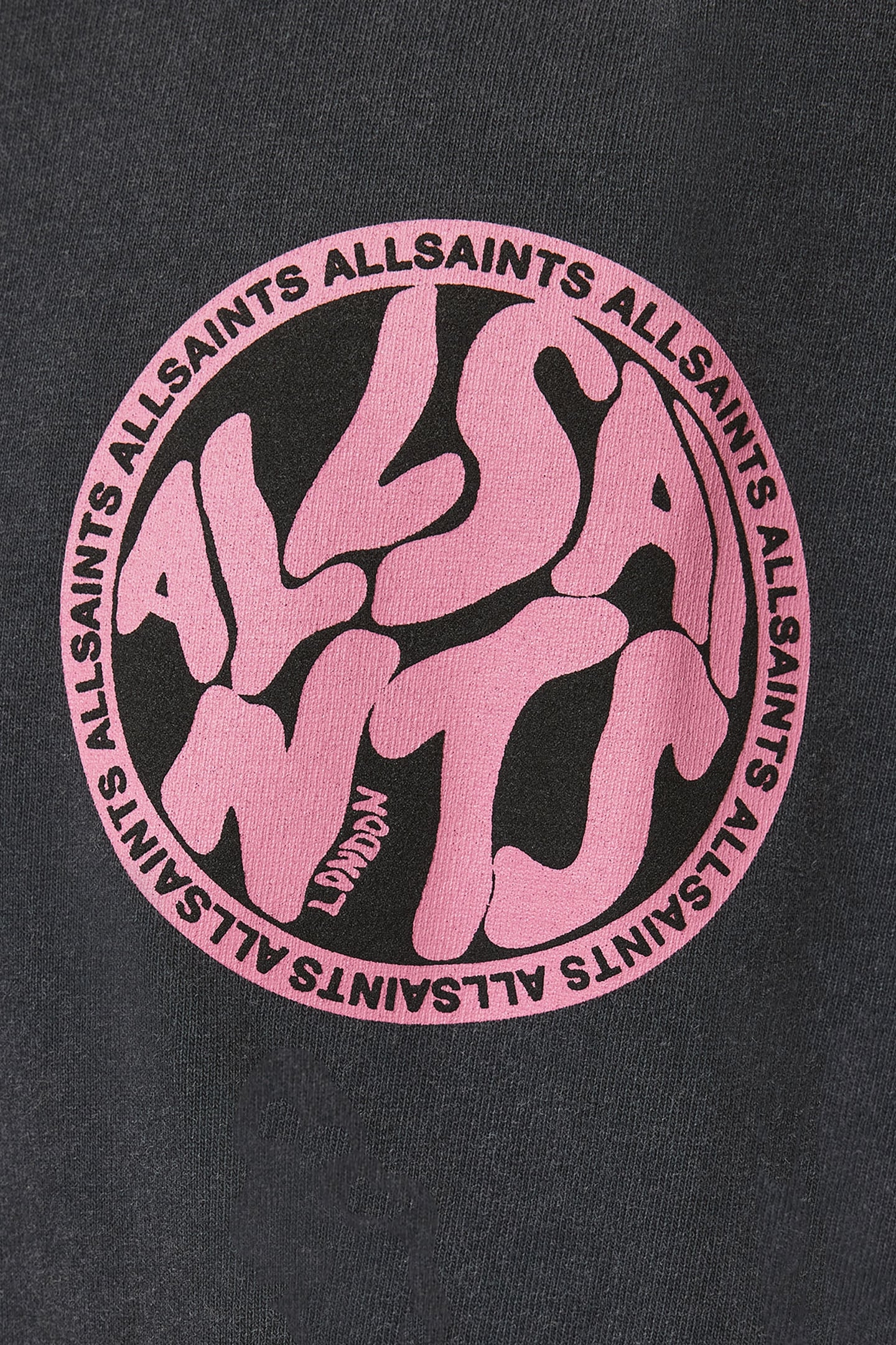 DISTORTION SS CREW WASHED BLACK/PINK 8