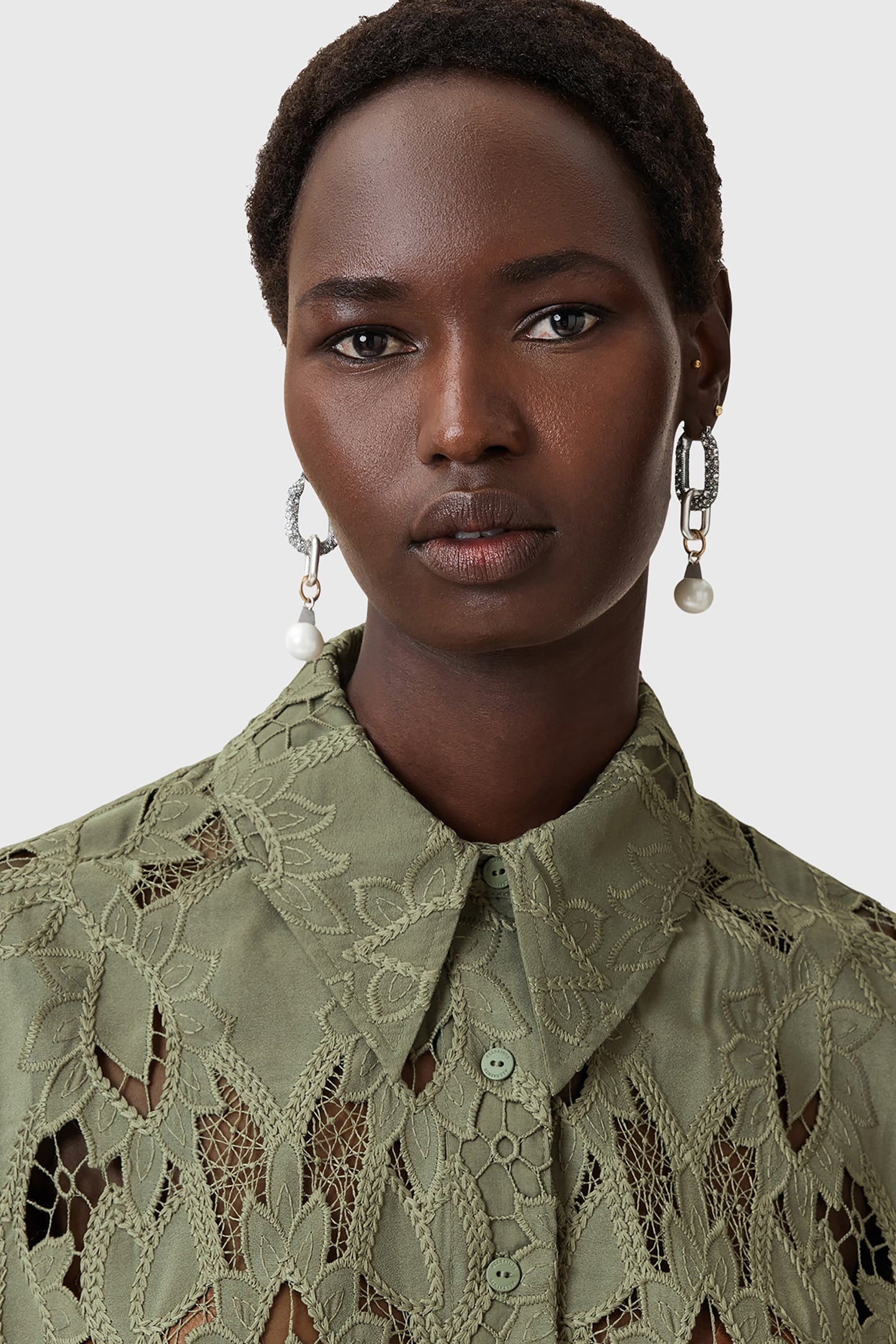 CHARLI EMB SHIRT MERMAID GREEN 7