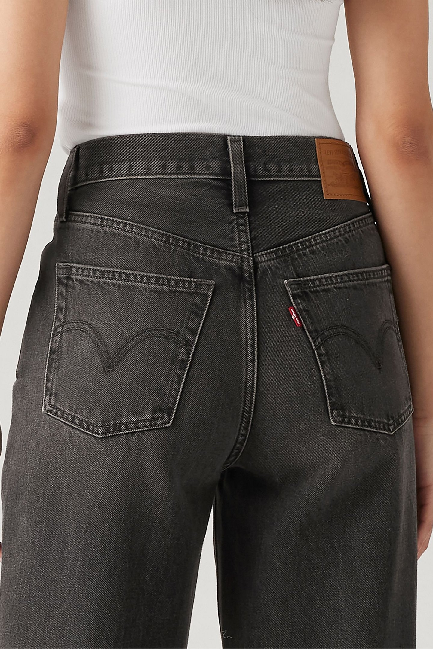 RIBCAGE WIDE LEG JEANS BLACK 7