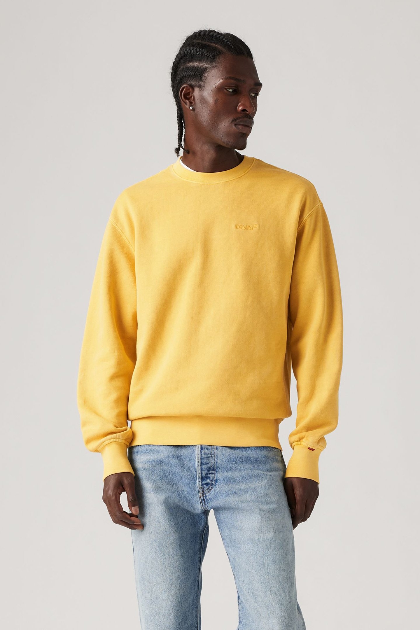 AUTHENTIC CREWNECK SWEATSHIRT YELLOW 1