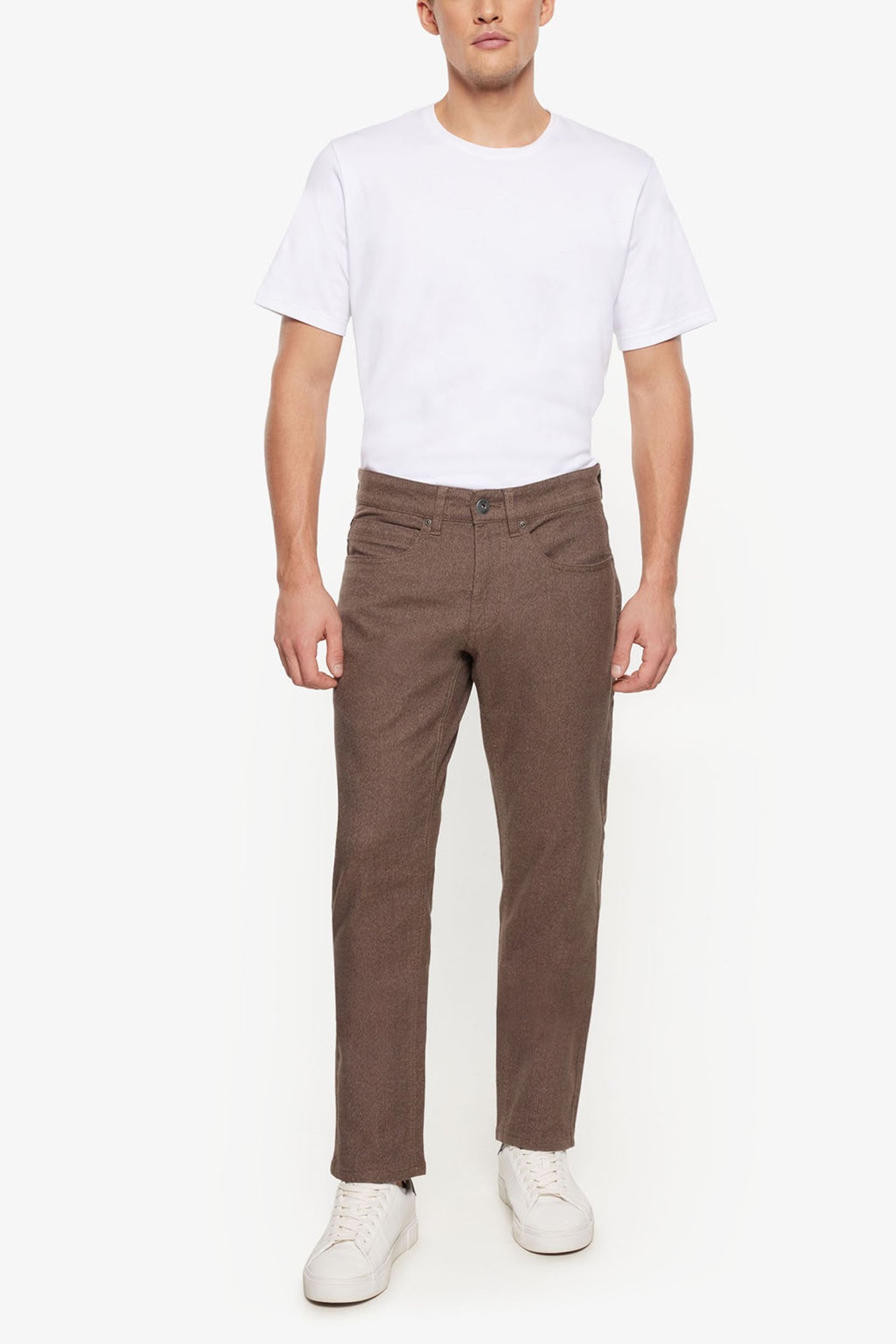 ODAMSI WOOL LOOK PANTS CHOCOLAT B 3