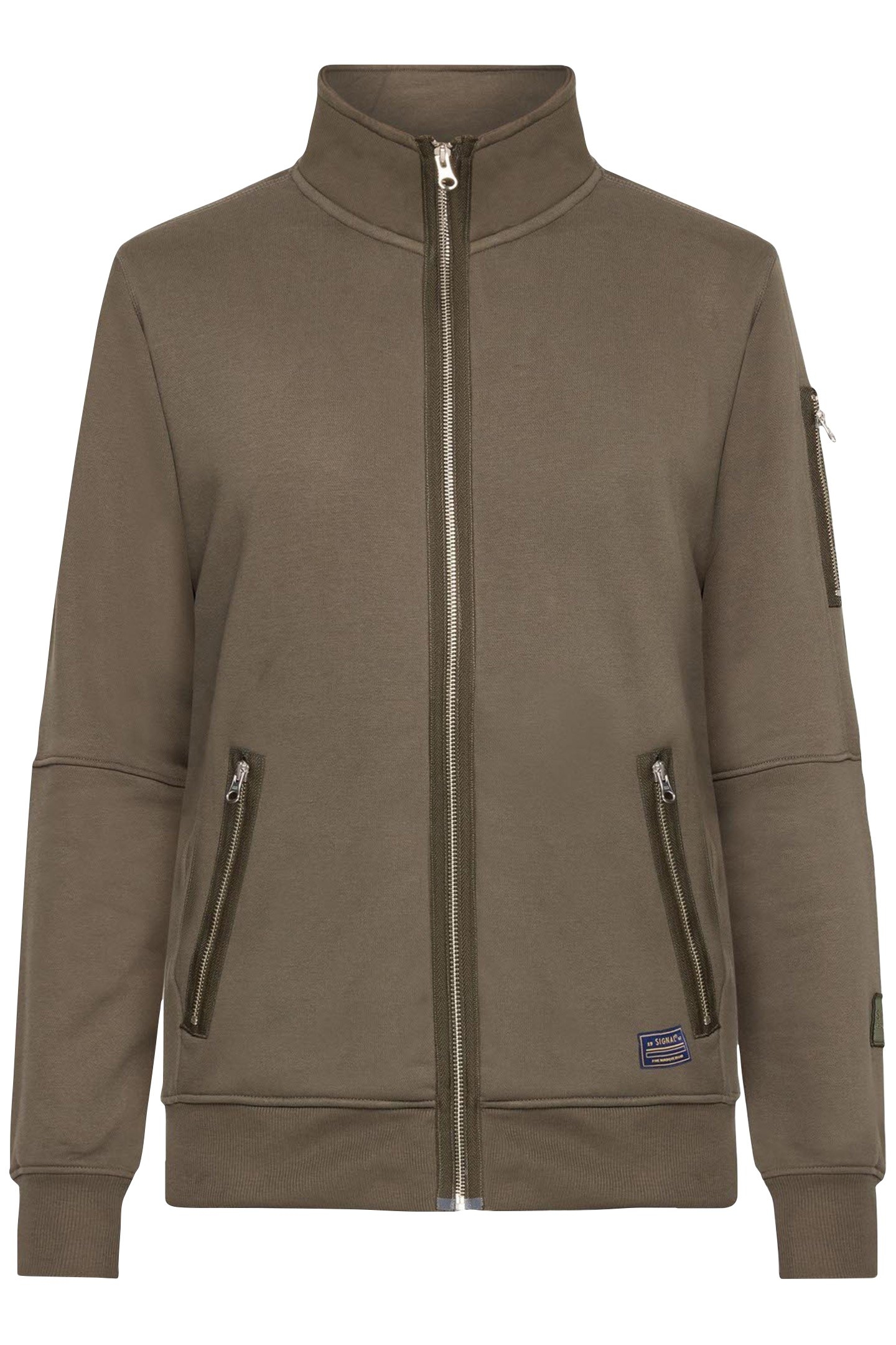 MIKKELSI ZIP CARDIGAN GREEN WOOD 4