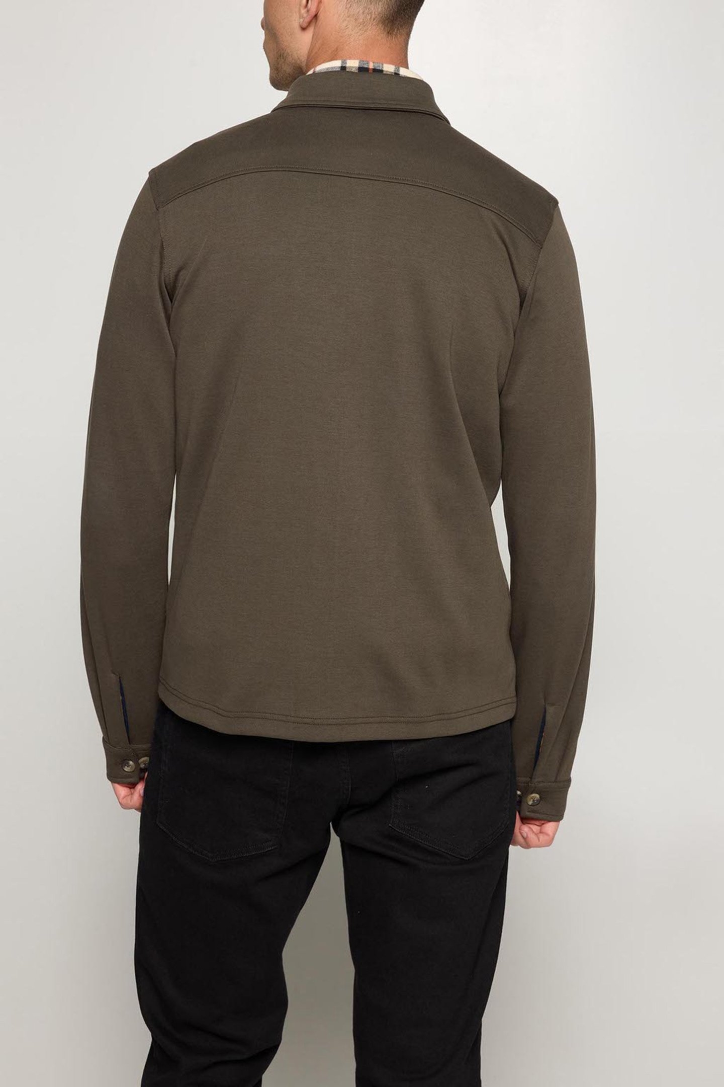 BERTLESI ZIP OVERSHIRT GREEN WOOD 3