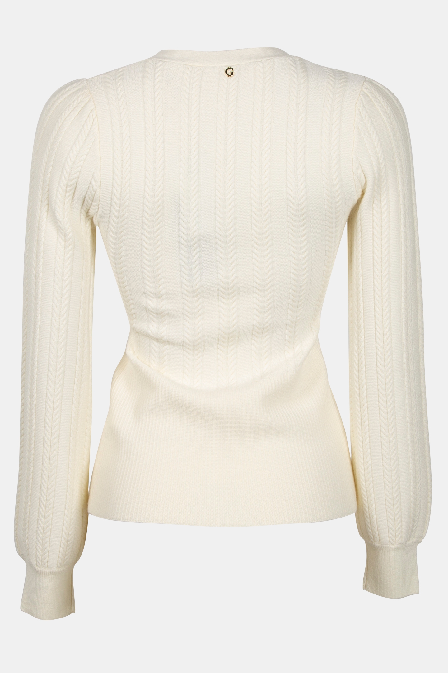 LIVIA LS VN CARDI SW CREAM WHITE 4