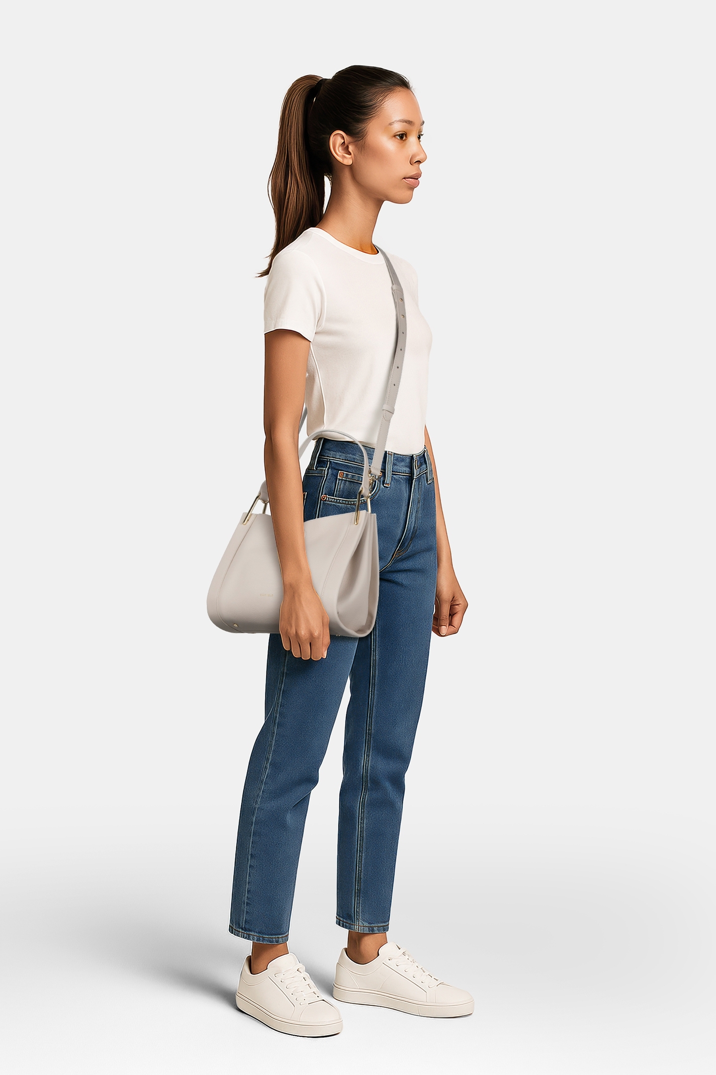 SHOULDER BAG IN DOUBLE GRAINY LEATHER 2