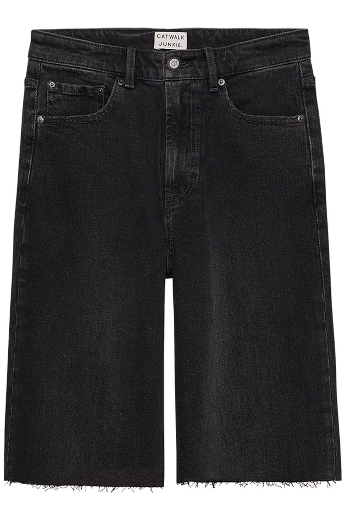 LOOSE FIT JORTS WASHED BLACK 4