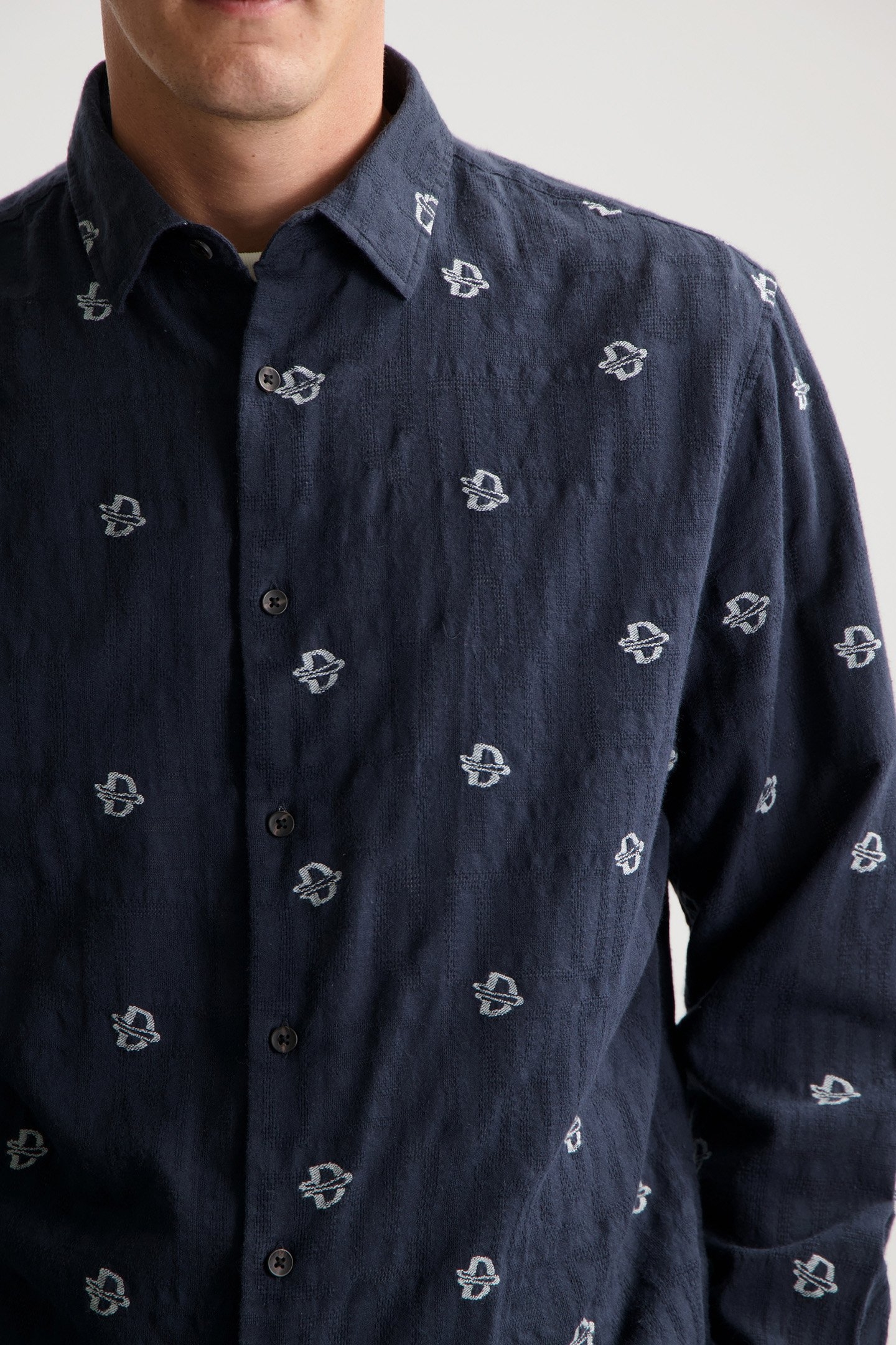DS_THOMAS JACQUARD SHIRT COLLEGIATE BLUE 5